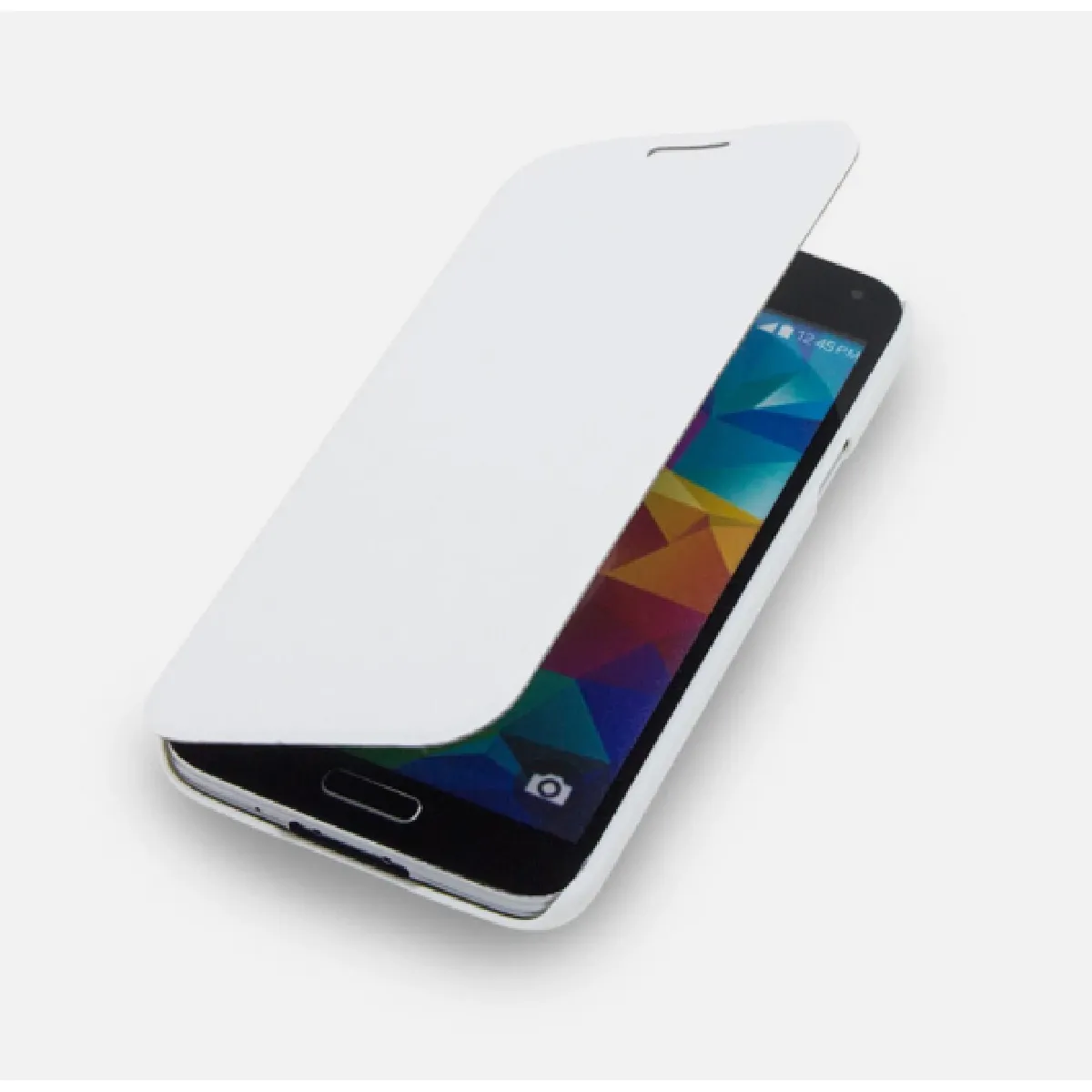 SWISS CHARGER  - Coque de protection pour t&eacute;l&eacute;phone portable - cuir - blanc - pour Samsung Galaxy S5