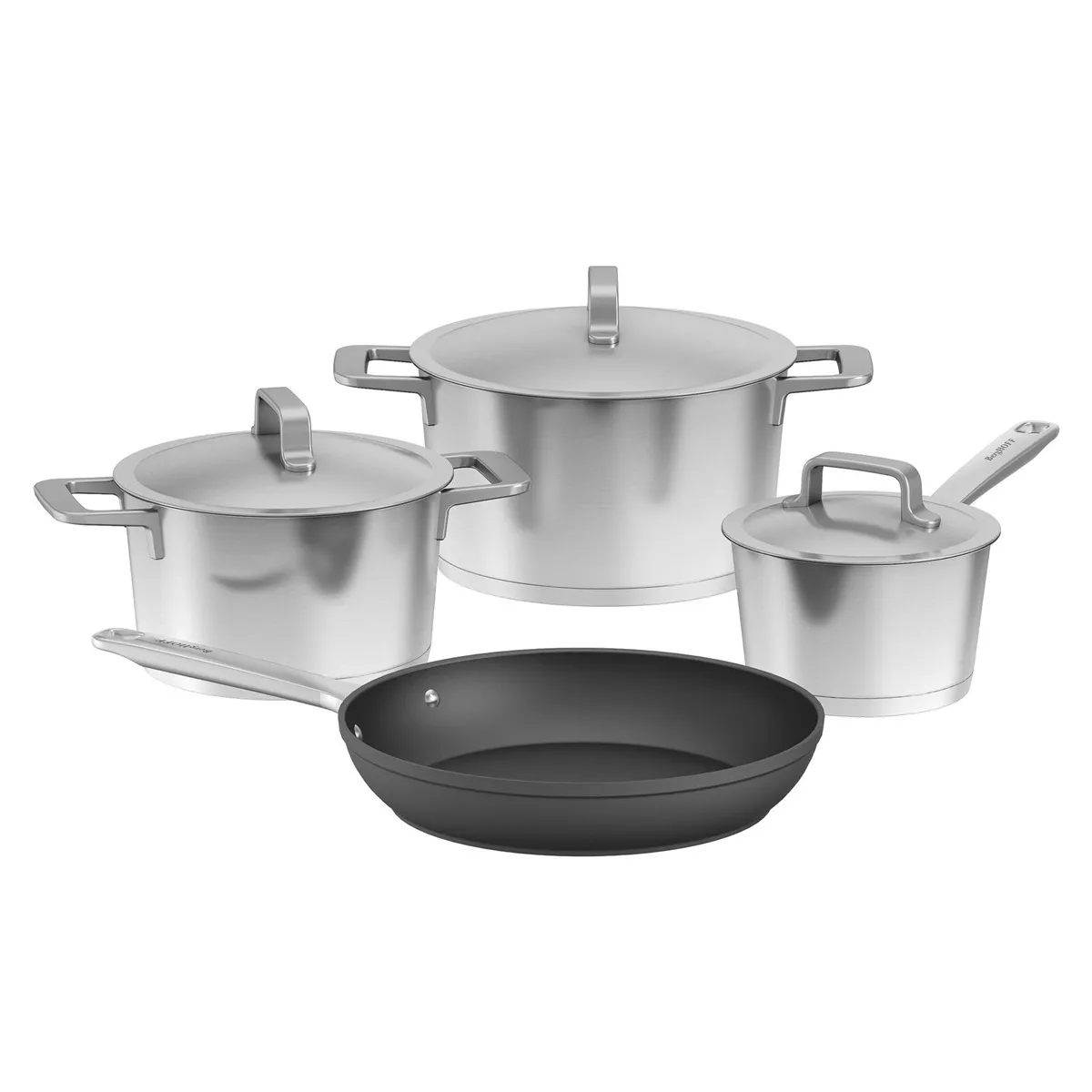 BergHOFF - Batterie de cuisine - 4 pièces - Inox - Image 3