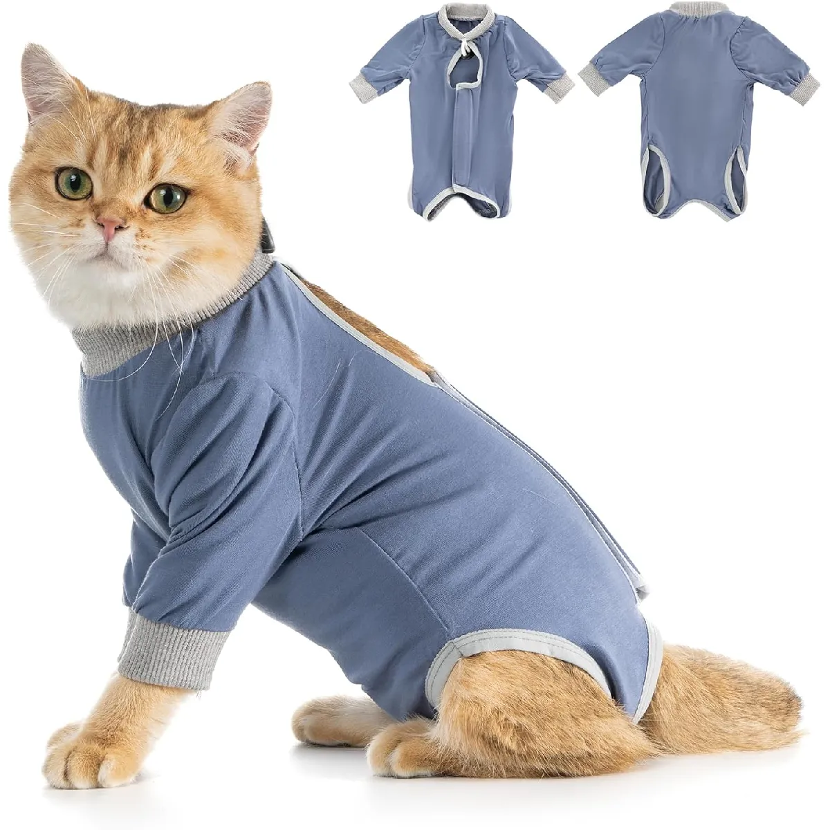 Comparer les prix de Combinaison de Récupération pour Chat Anti Léchage Gris-Bleu S