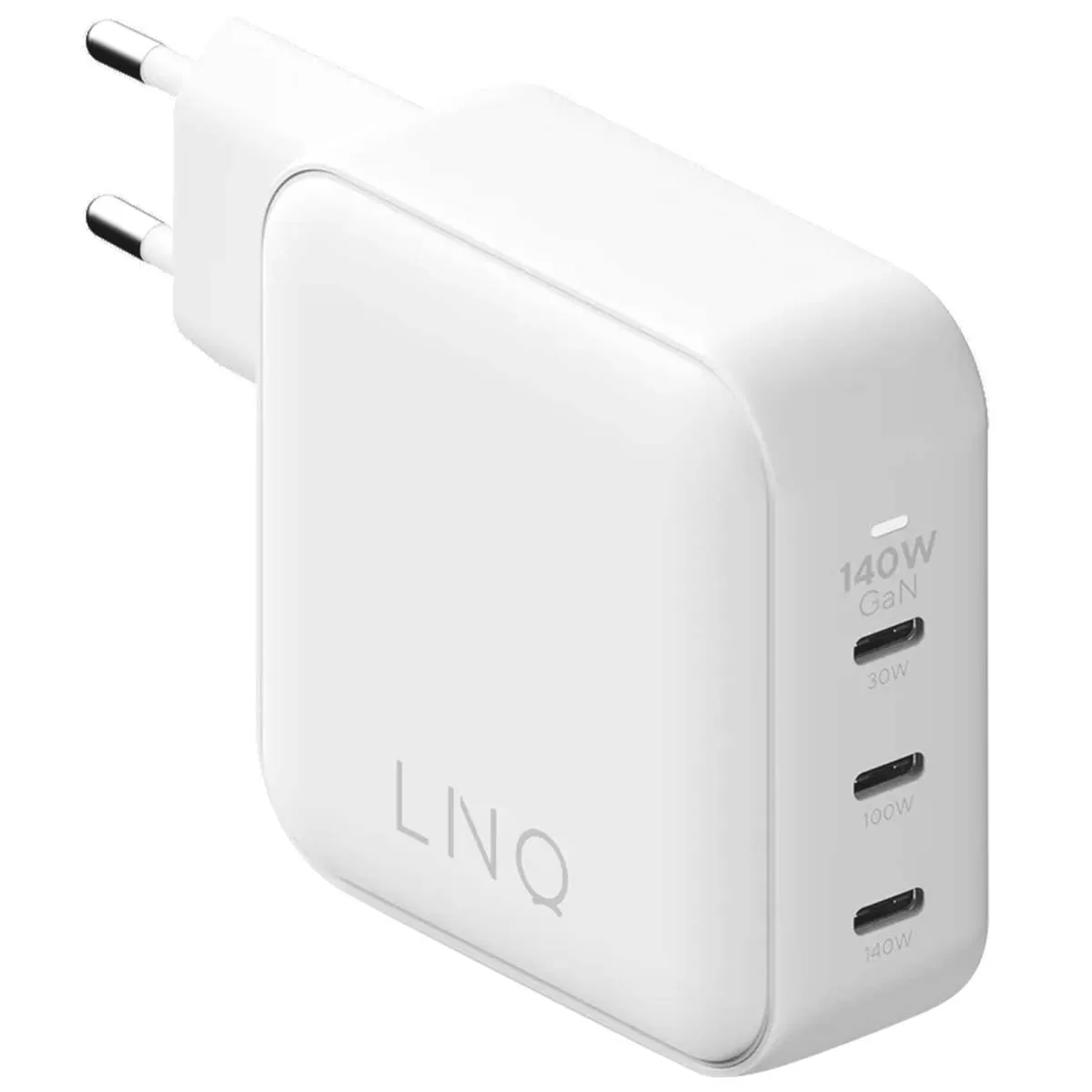 Linq Blanc Chargeur Gan Secteur 3 Ports Usb-C Power Delivery 140W