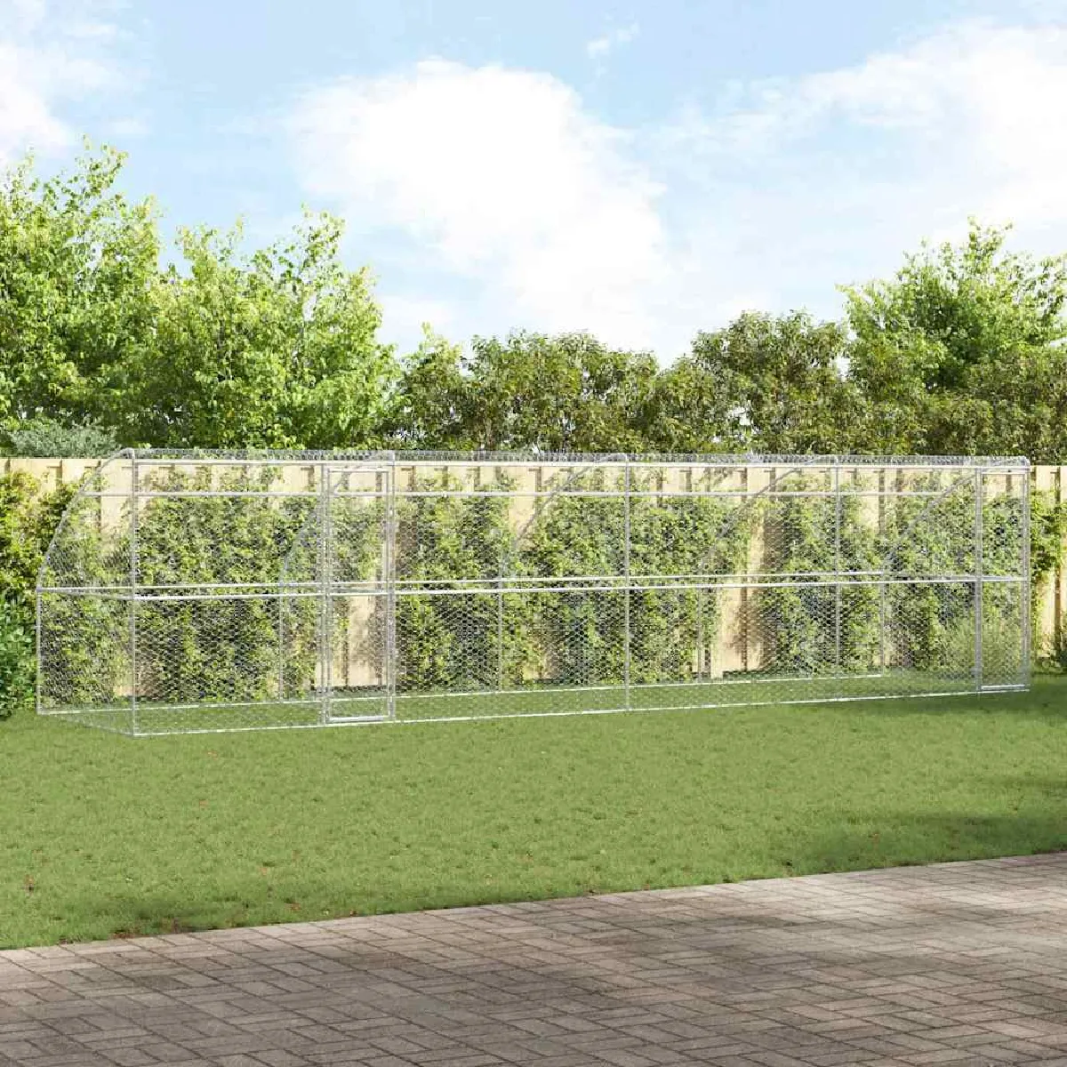 vidaXL Kennel pour Chiens 4 pcs 8 x 2 x 2 Acier - vue 6