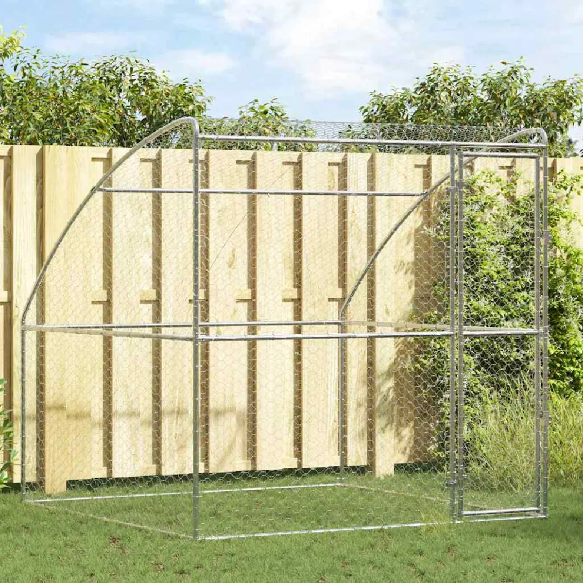 vidaXL Kennel pour Chiens avec stockage 2 x 2 x 2 Acier