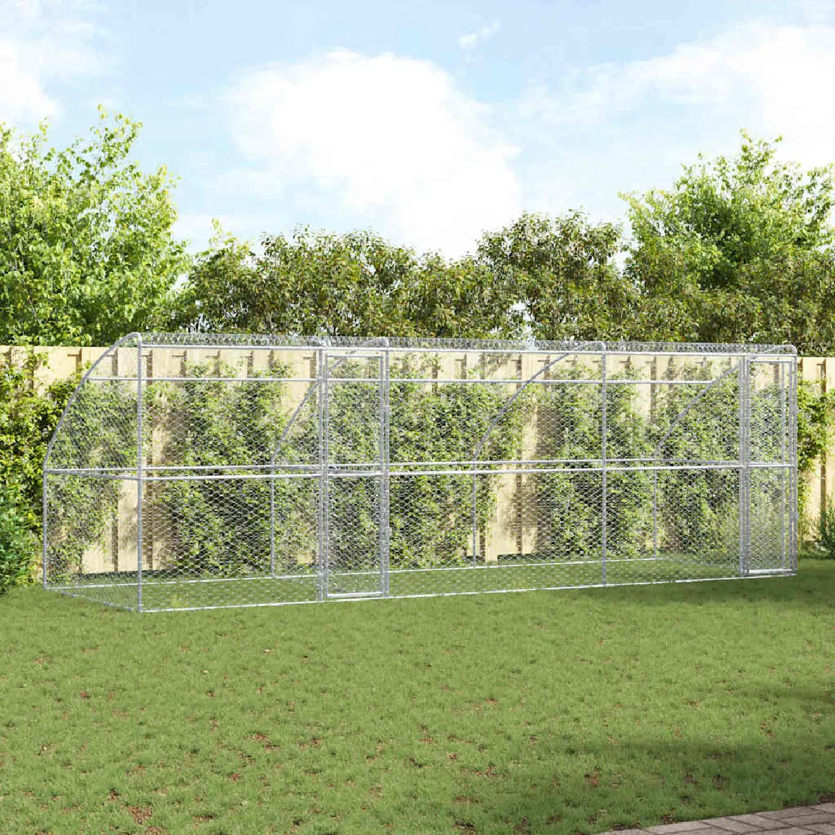 vidaXL Kennel pour Chiens 3 pcs 6 x 2 x 2 Acier - vue 2