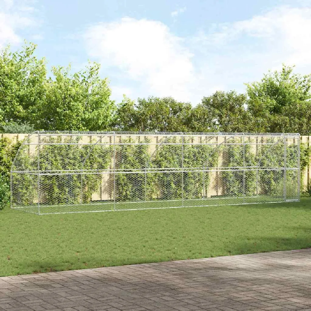 vidaXL Kennel pour Chiens 4 pcs 8 x 2 x 2 Acier