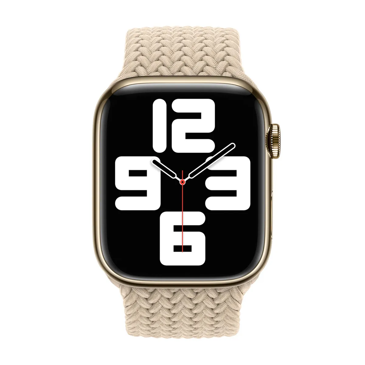 Bracelet Solo tressé pour Apple Watch   44/45/46/49 mm - Taille 4 - Beige