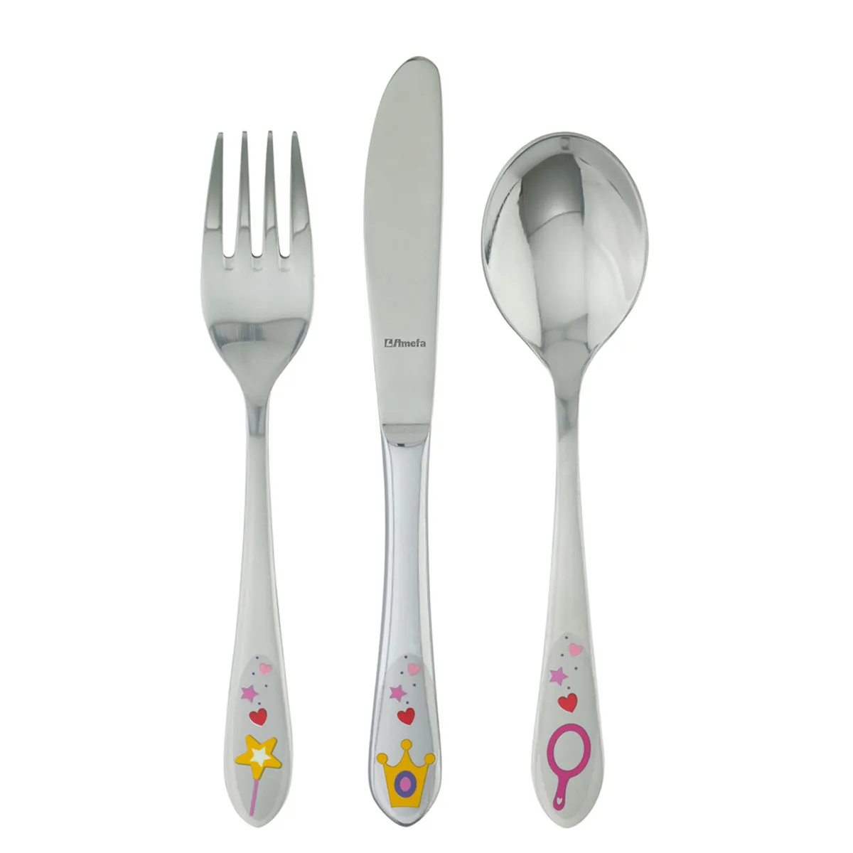 Amefa Inox Coffret 3 Couverts Enfant Princess - Argent - Image 2