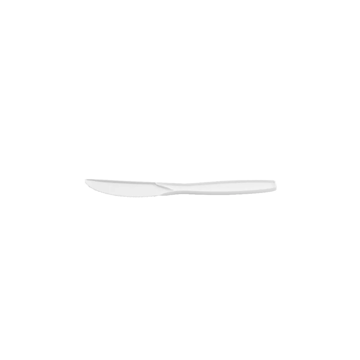Couteau blanc en maïs 18 cm - 1500 unités - Betik
