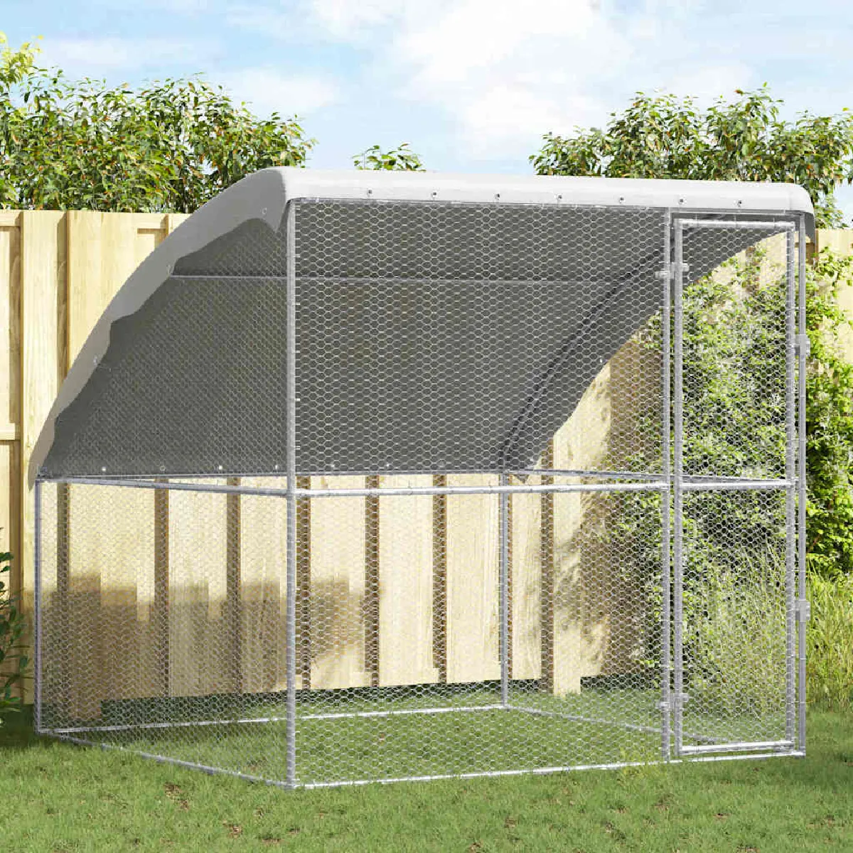 vidaXL Cage à poules 2 x 2 x 2 Acier galvanisé - vue 2