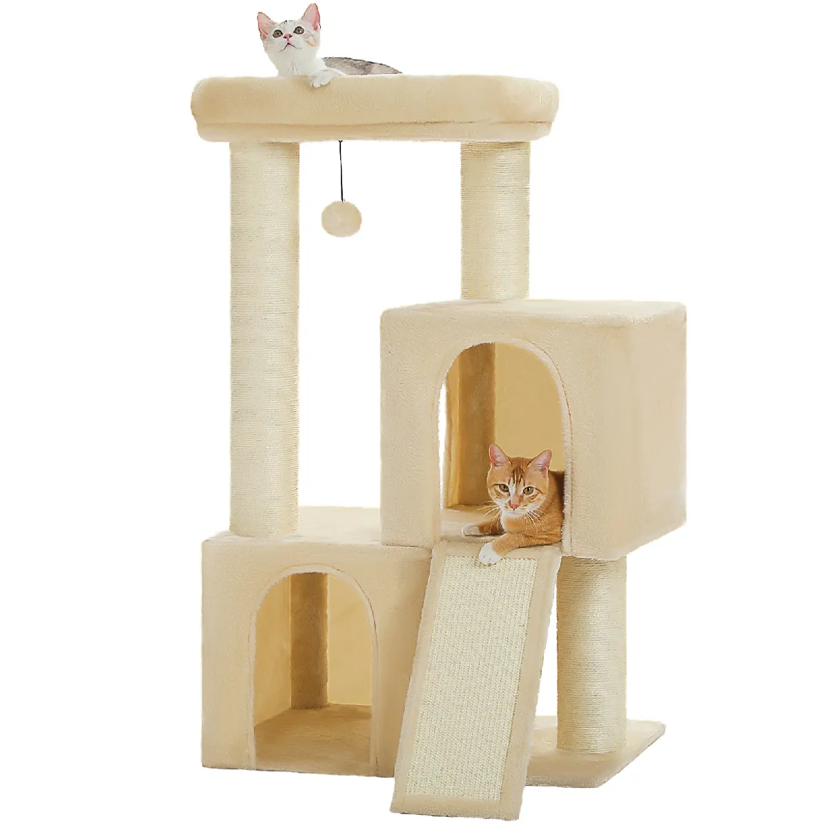 Comparer les prix de Arbre à Chat 114 cm Griffoirs XXL et Doubles Condos Beige