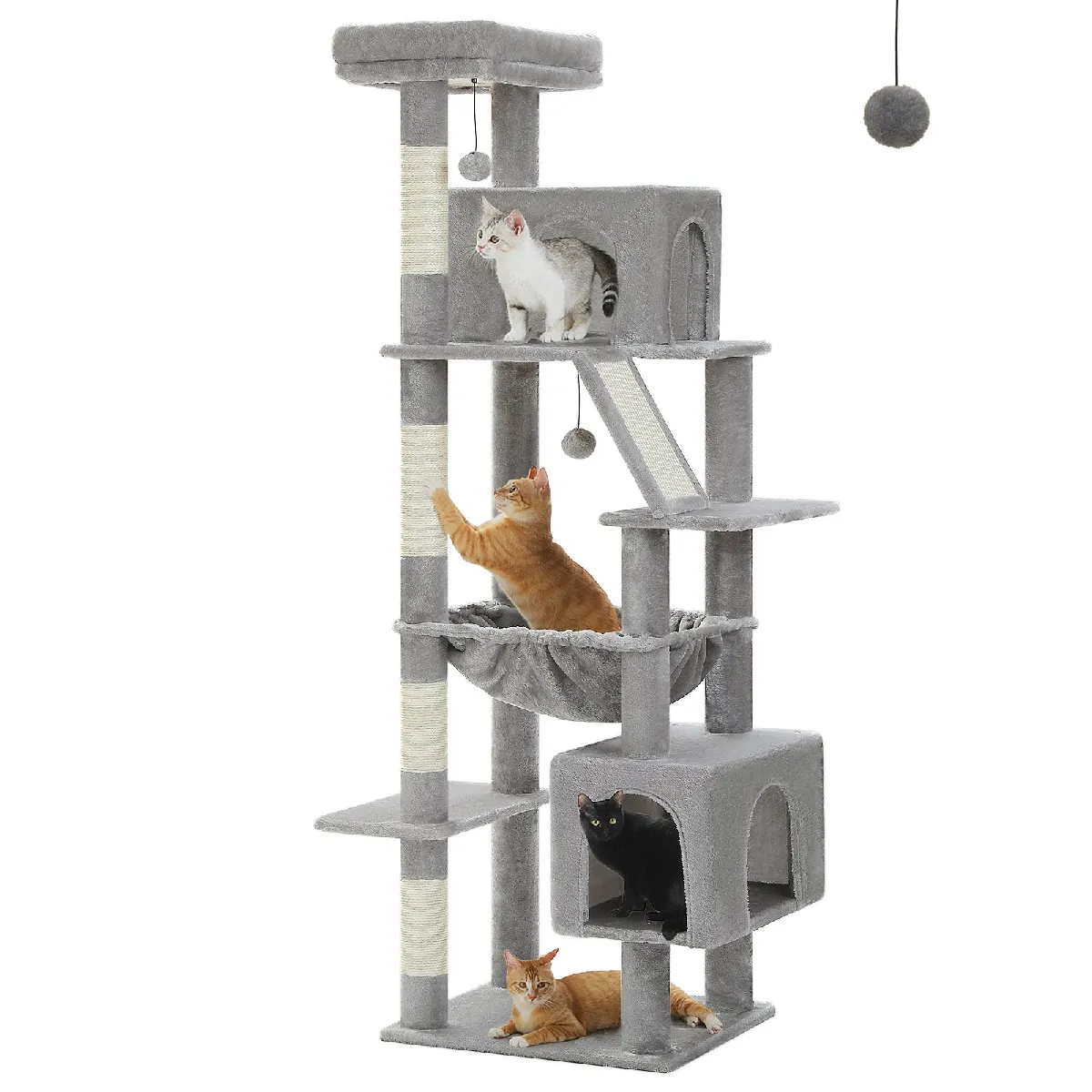 Comparer les prix de Arbre à Chat XXL 180 cm de Haut Gris