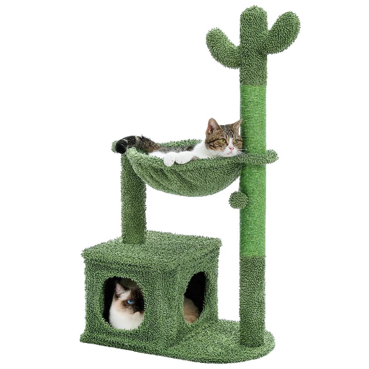 Meilleurs prix pour Arbre à Chat Cactus Design 4-en-1 Vert 102 cm