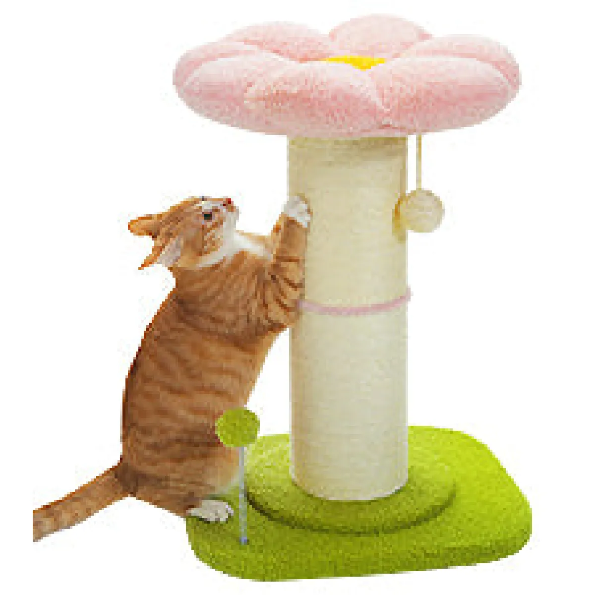 Meilleurs prix pour Grand Poteau à Griffer Arbre à Chat 60cm Rose