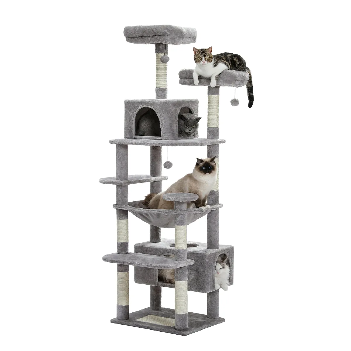 Comparer les prix de Arbre à Chat Géant 184 cm avec Griffoir et Condo Gris L