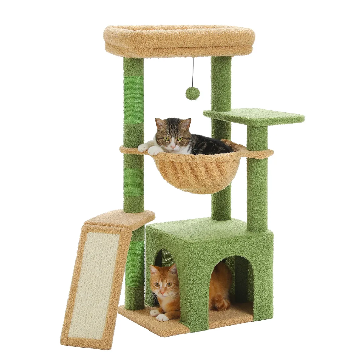 Meilleurs prix pour Petit Arbre à Chat Multifonction 92 cm Vert