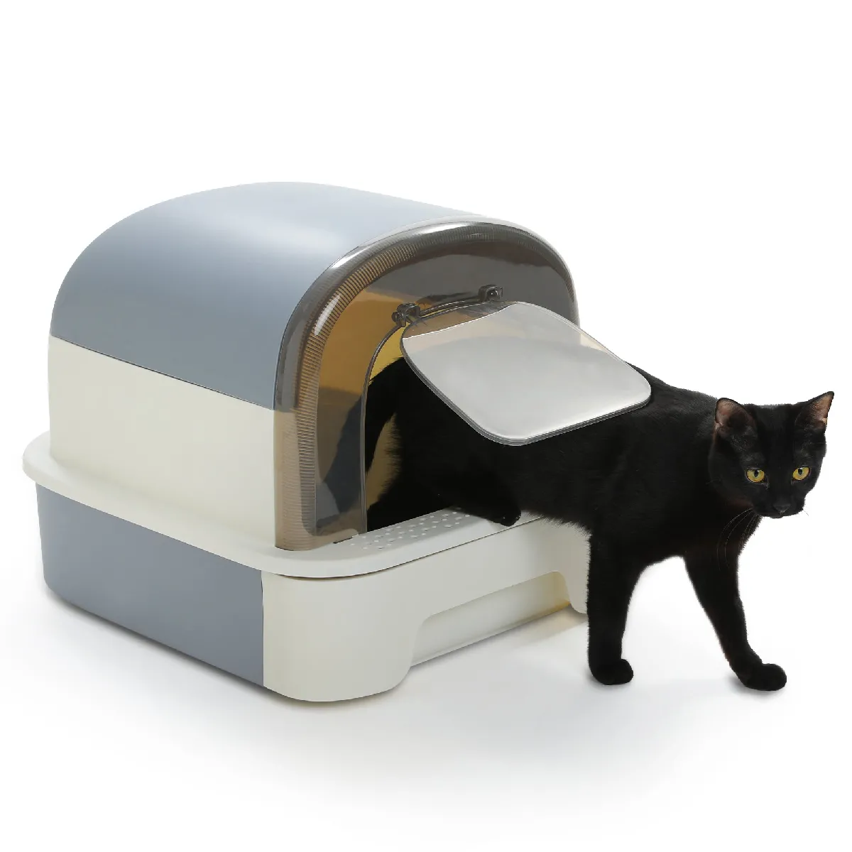 Meilleurs prix pour Litière pour Chat XL avec Capot 50 × 40 × 40 cm Gris