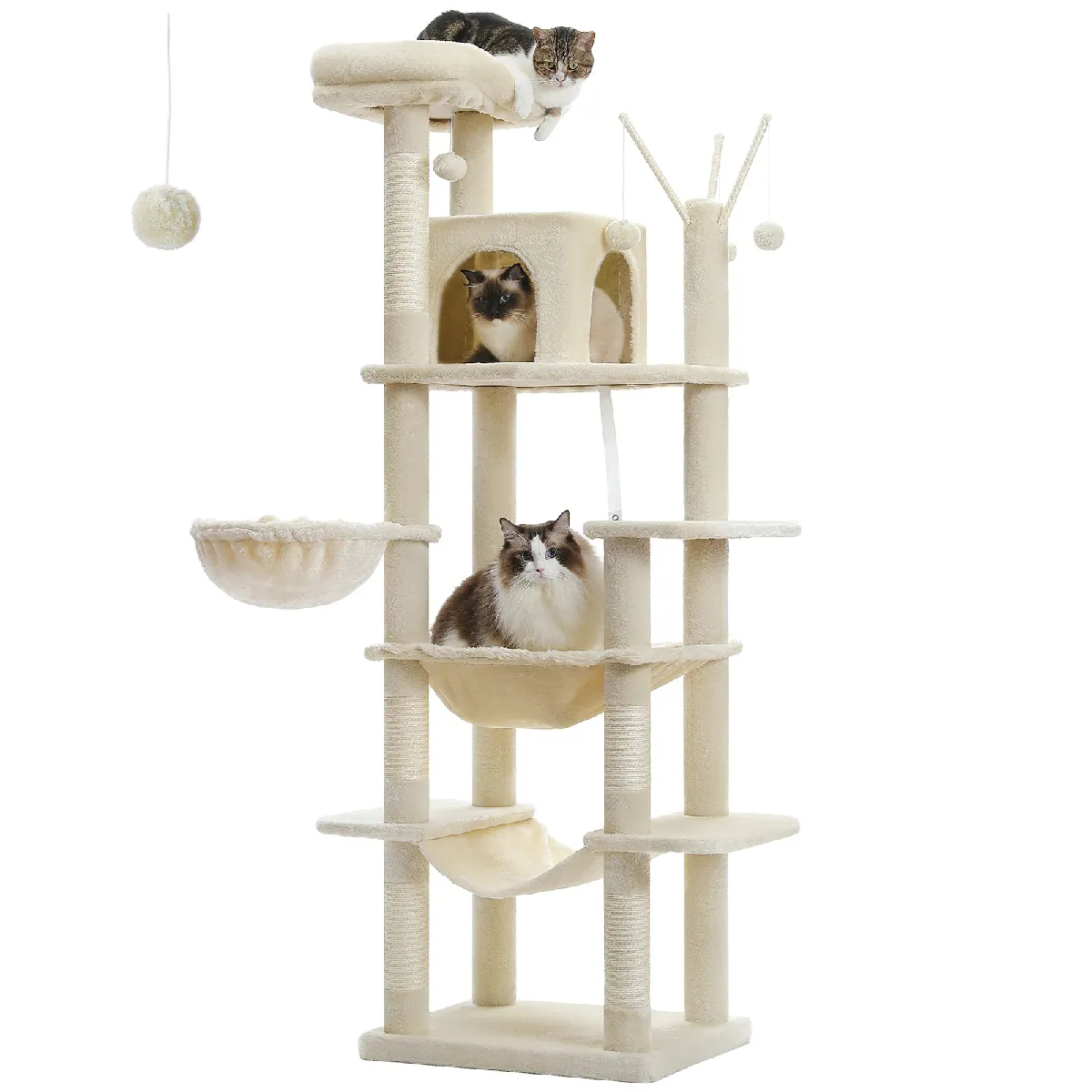 Comparer les prix de Arbre à Chat 7 Niveaux 170 cm Beige