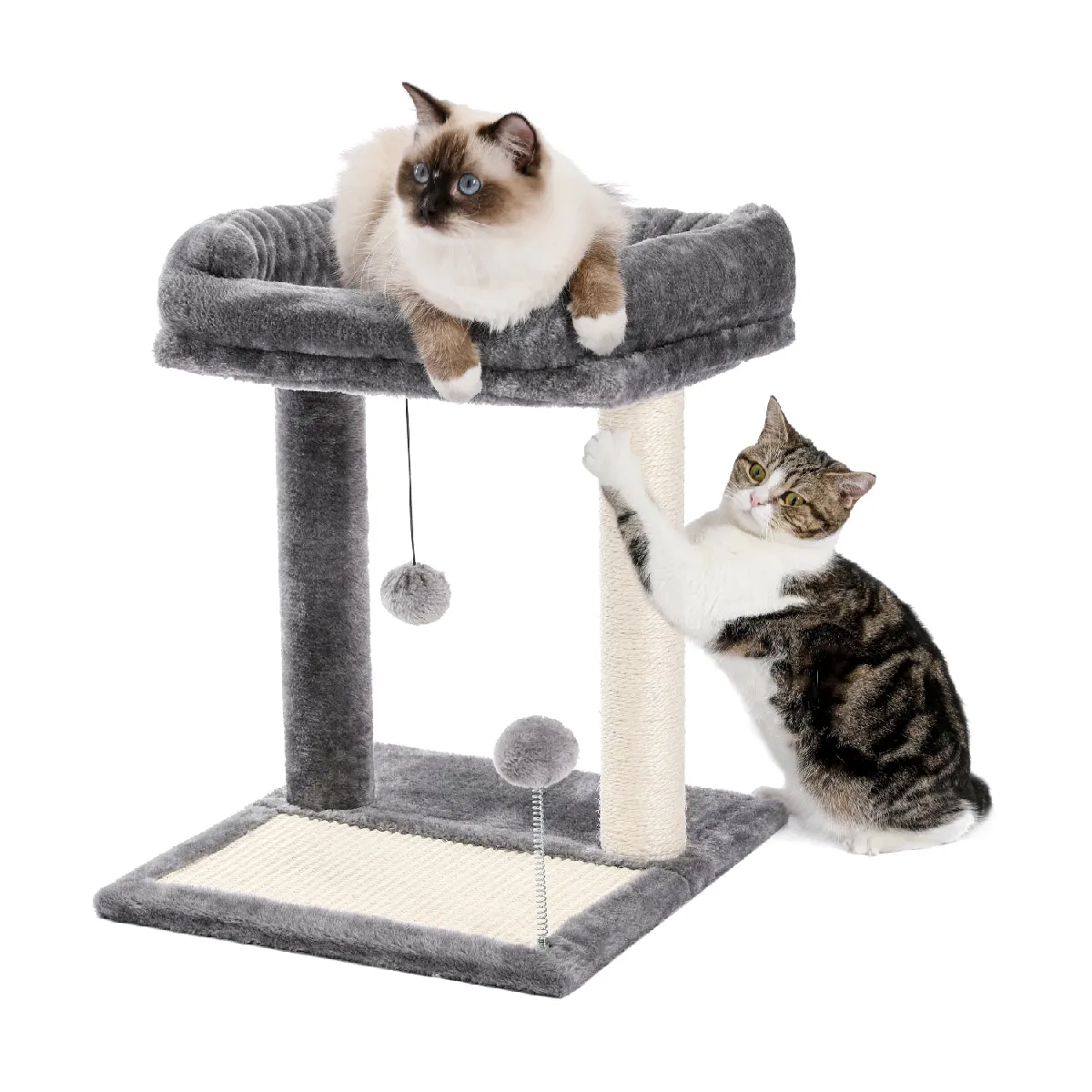 Comparer les prix de Petit Arbre à Chat Compact 49 cm Gris