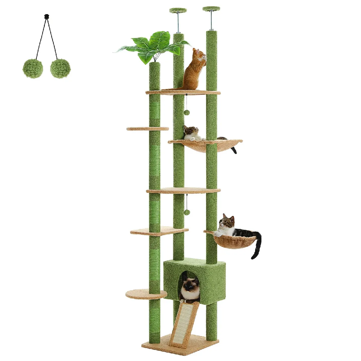 Comparer les prix de Arbre à Chat du Sol au Plafond Cactus Vert