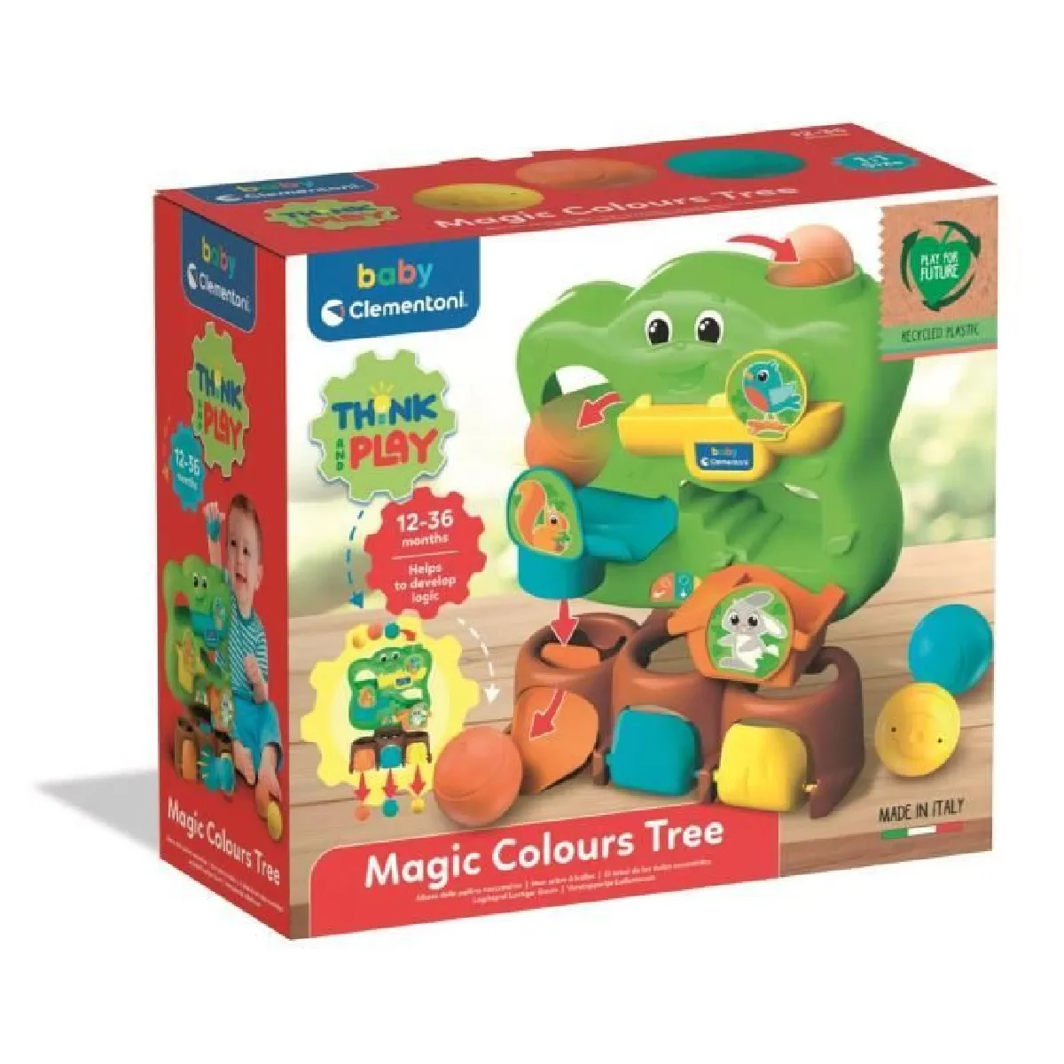 Clementoni jeu d’éveil arbre à balles - Multicolore