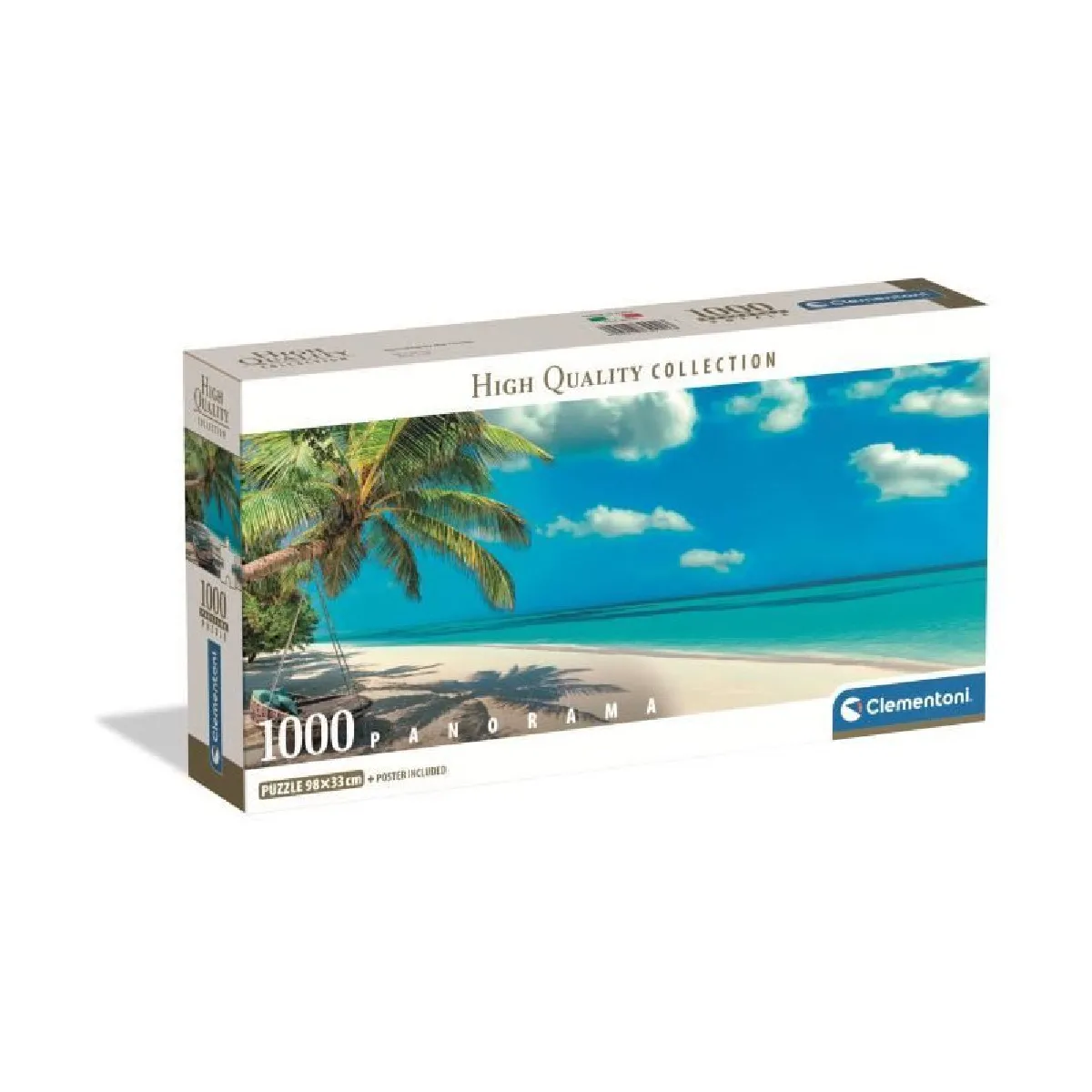 Puzzle Compact 1000 pièces Panorama : Balançoire au bord de 'océan Clementoni Puzzles - vue 4