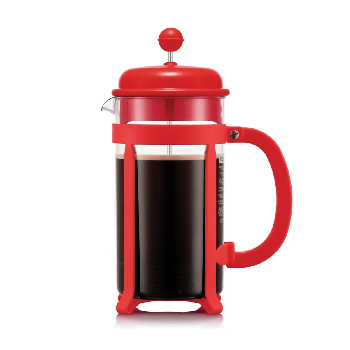 Cafetière Java à piston 8 tasses rouge