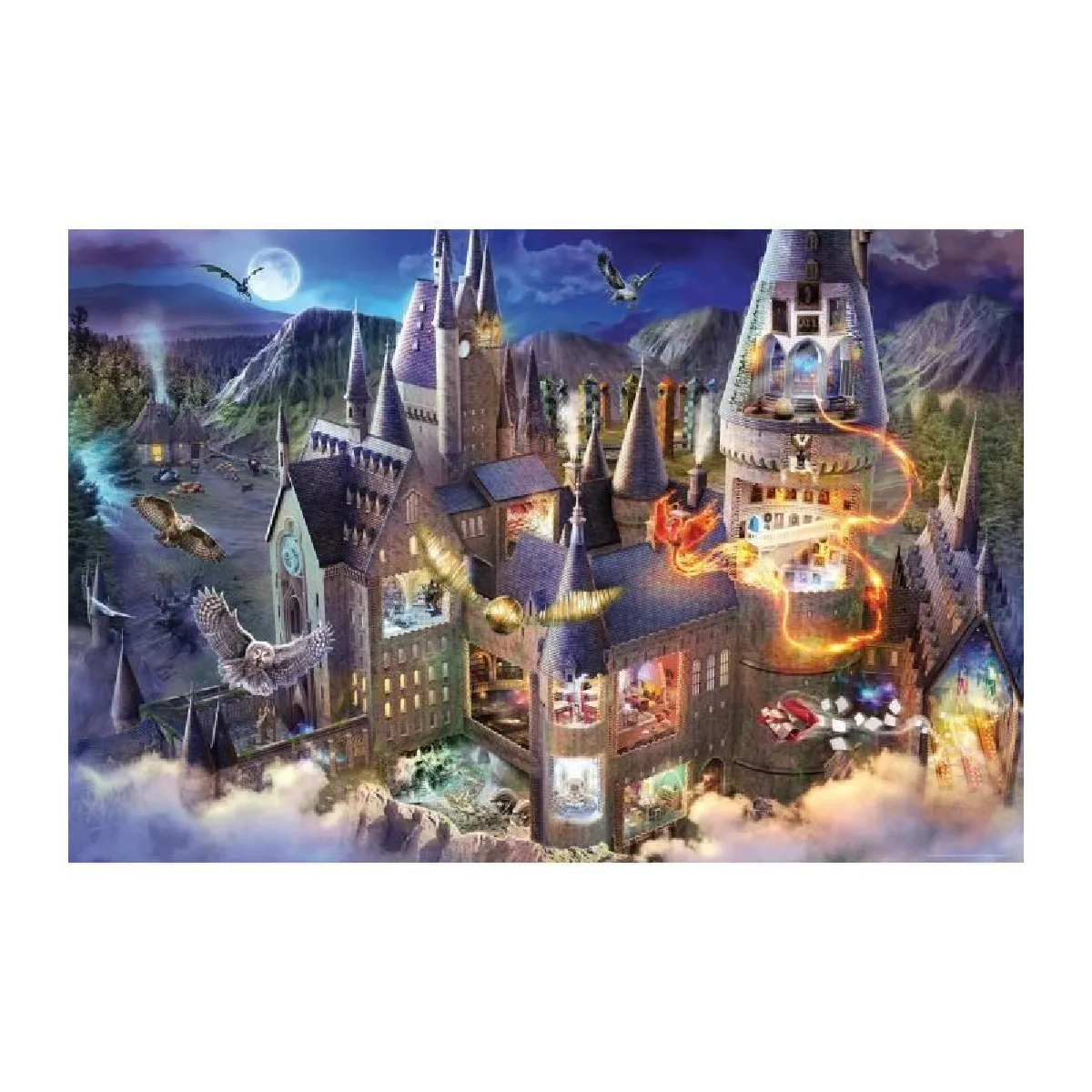 Puzzle 3000 pièces : Château de Poudlard Harry Potter Ravensburger France - vue 2