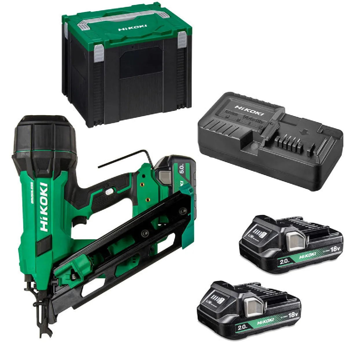 Cloueur 90mm 18V 5Ah HIKOKI NR1890DCAWQZ Li ion Brushless Tête en D bande papier Hitcase IV - vue 3