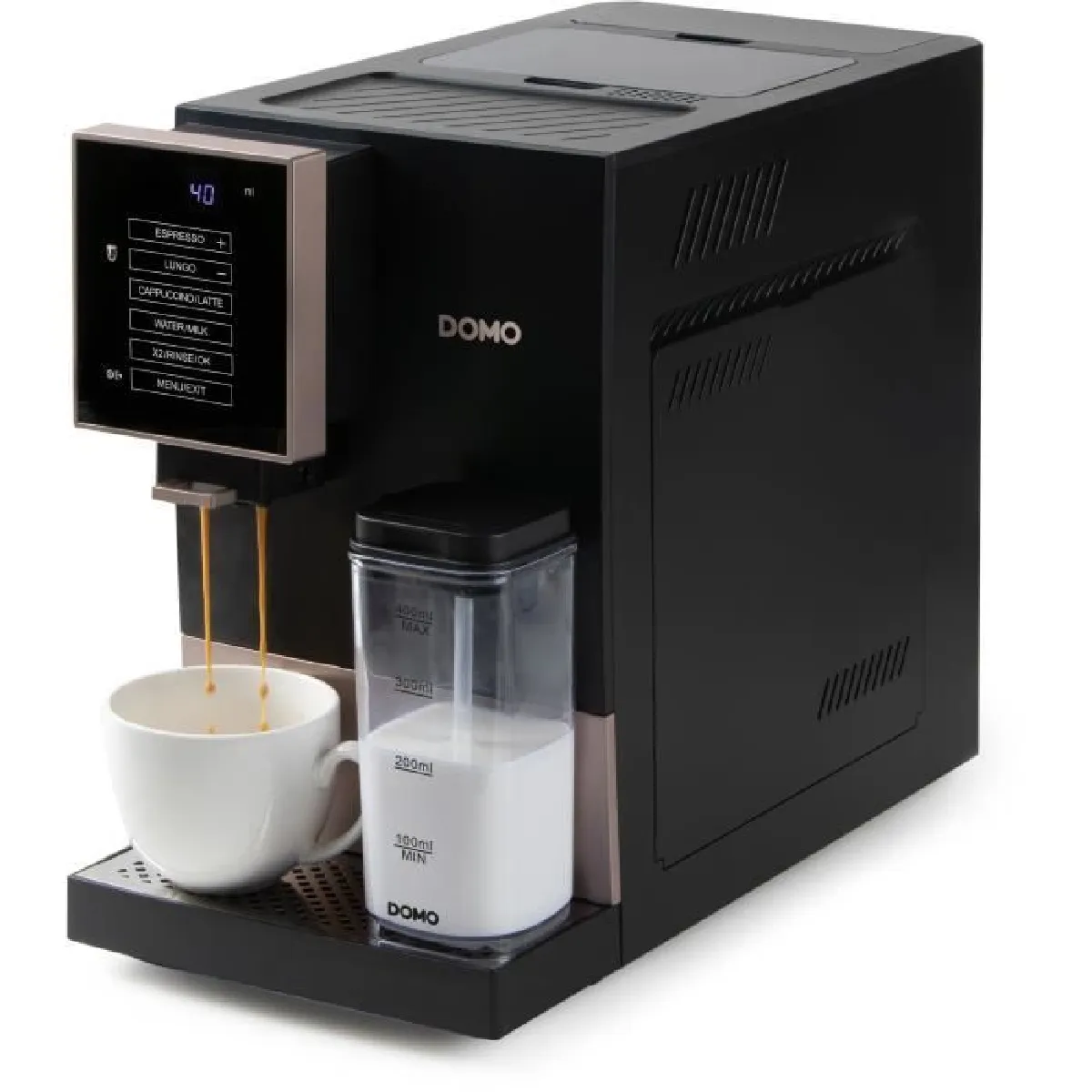 Domo - DO743K - Machine à expresso automatique - Moulin intégré - 19 bars - Noir - Image 3