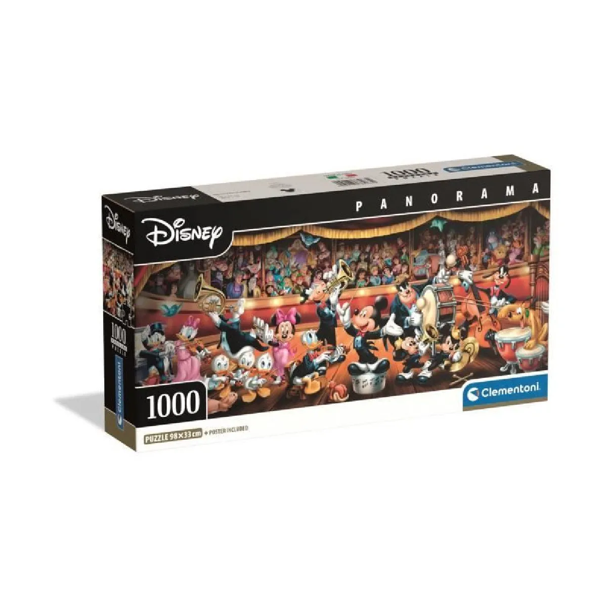 Puzzle Compact 1000 pièces Panorama : Orchestre Disney Clementoni Puzzles