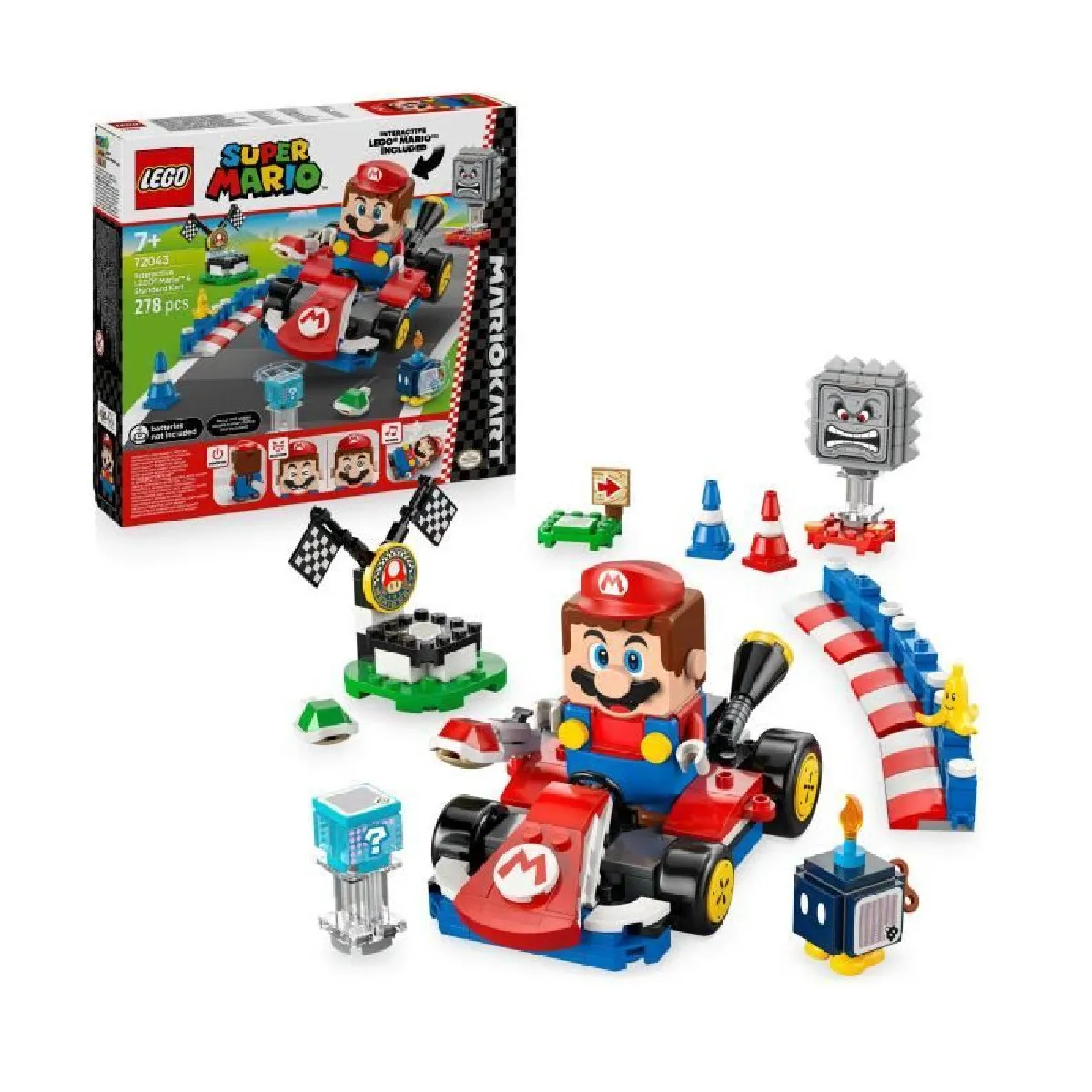 LEGO Mario Kart 72043 Mario Interactif et Kart Standard - Jouet enfant des 7 ans