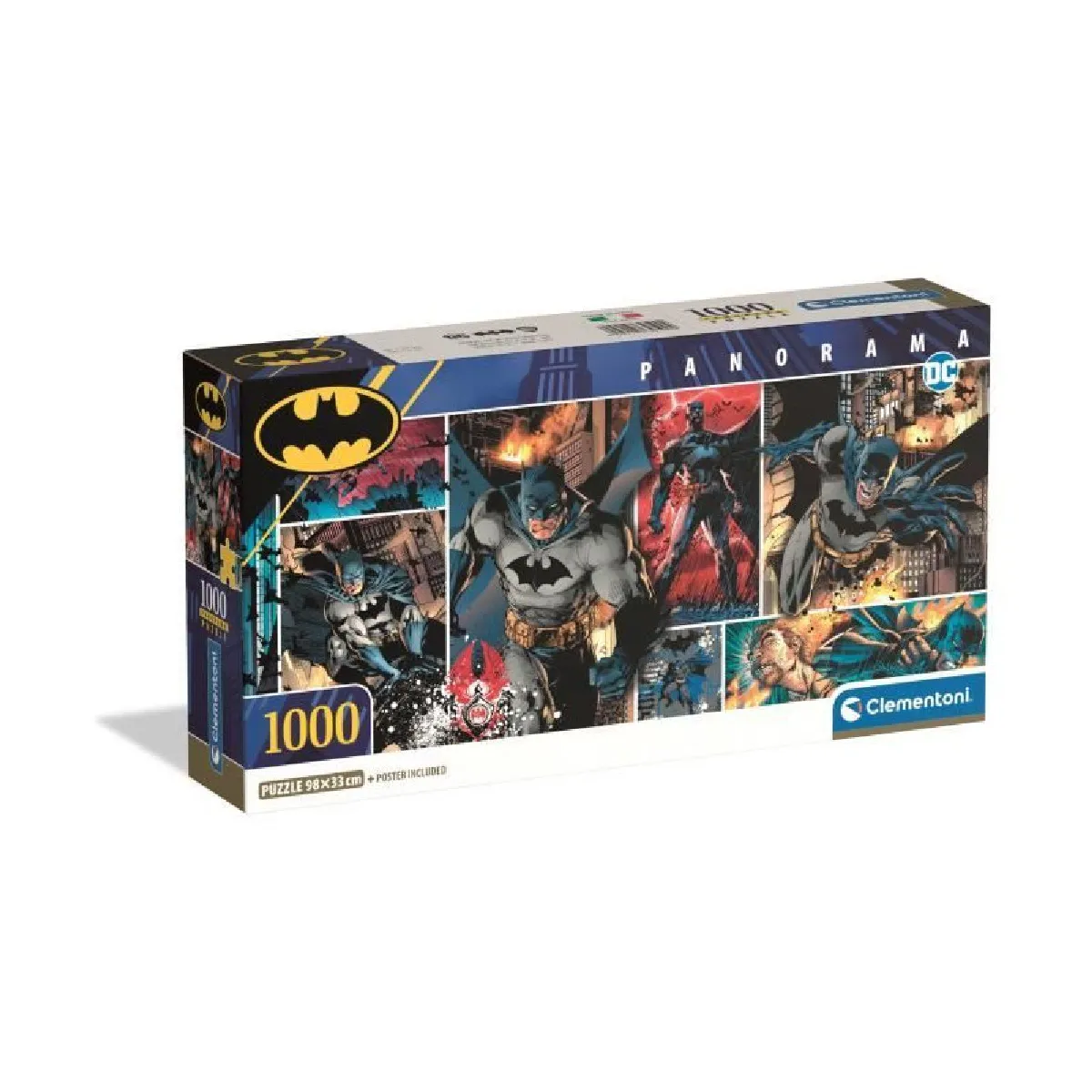 Clementoni Puzzle pour Adultes 1000 Pièces Panorama Batman Compact Box DC Comics Fabriqué en Italie 39500 - vue 8