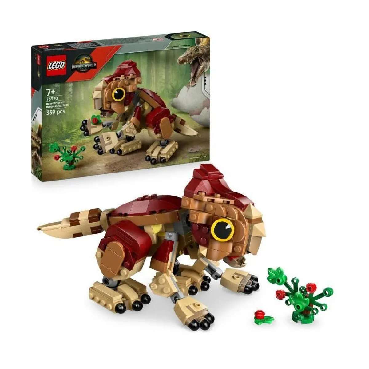 LEGO Jurassic World 76970 Dolores, le Bébé Aquilops - Jeu de Construction des 7 ans