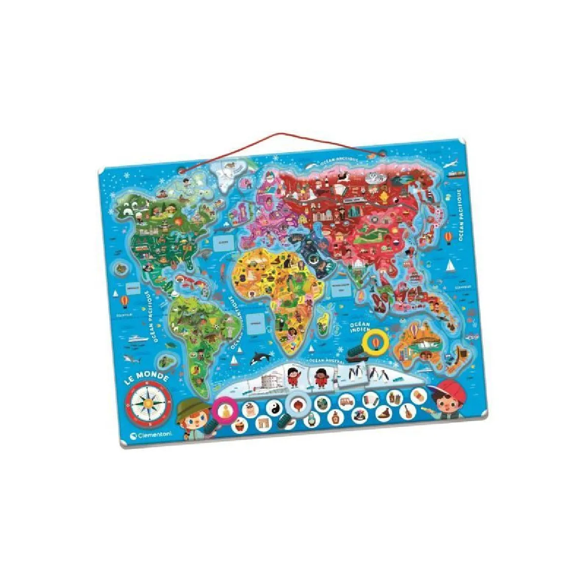 CLEMENTONI - Puzzle magnétique du monde