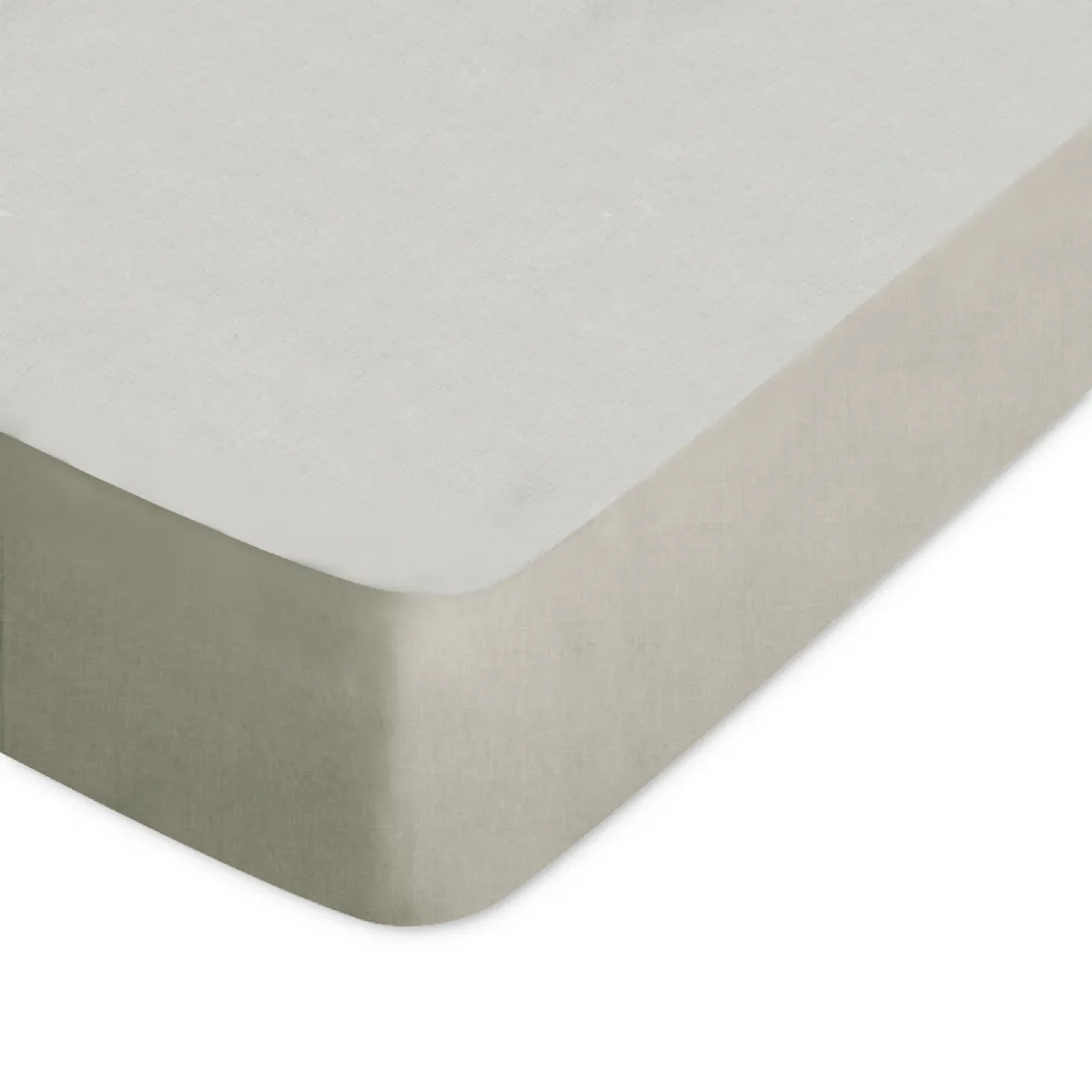 Drap housse uni 160x200 cm bonnet 50 cm coton alto marron chamois