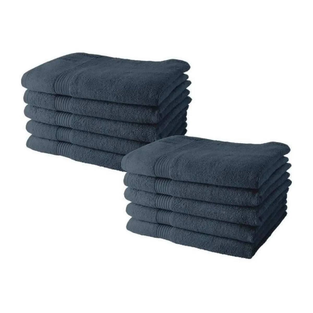 Today serviettes de toilette lot de 10 - Bleu jean