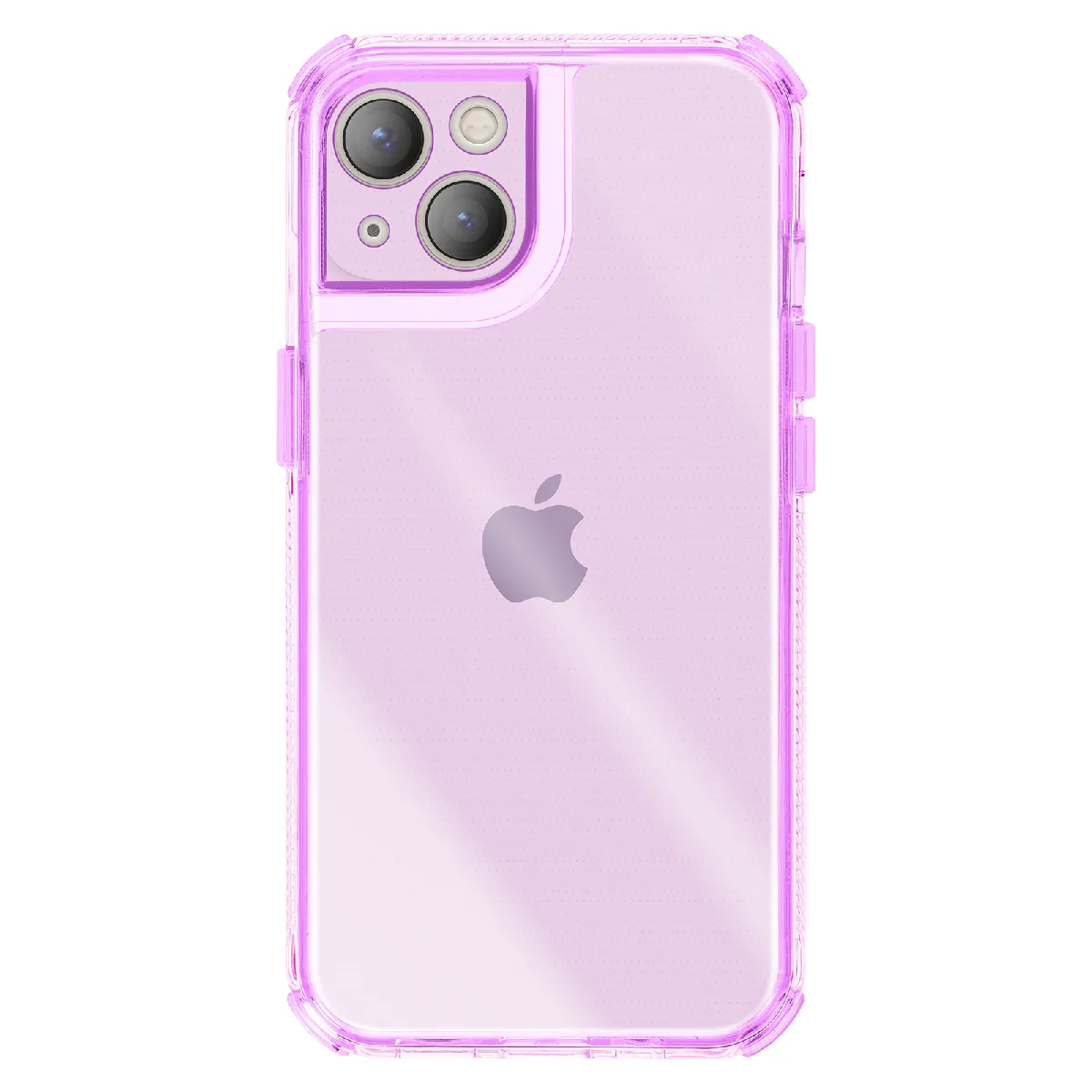 Coque pour iPhone 13 Renforc&eacute;e Conception Bi-Mati&egrave;re Textur&eacute; Antid&eacute;rapants Violet