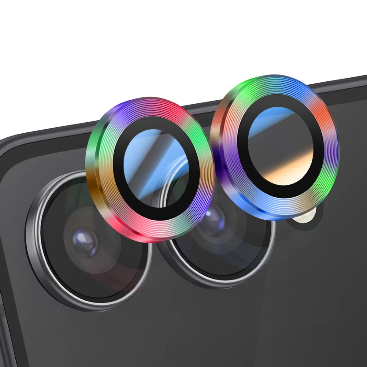 Enkay Protection D'objectif Caméra Pour Galaxy Z Flip 7 Double Lentille Multicolore