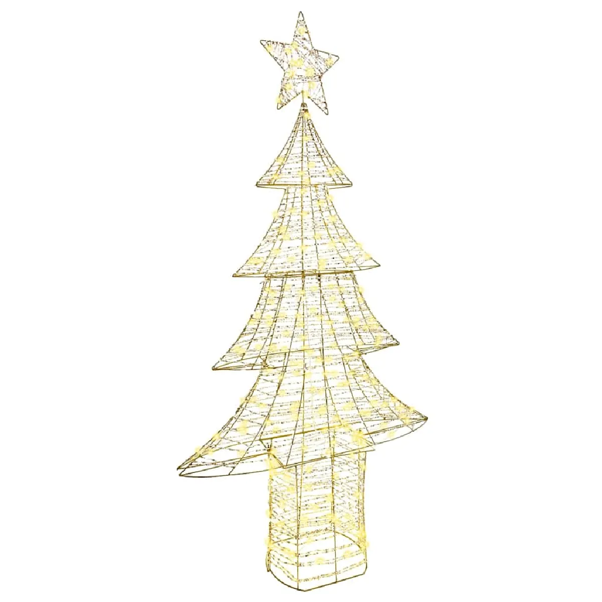vidaXL Sapin de Noël avec 240 LED chaud 180 cm PET - vue 2