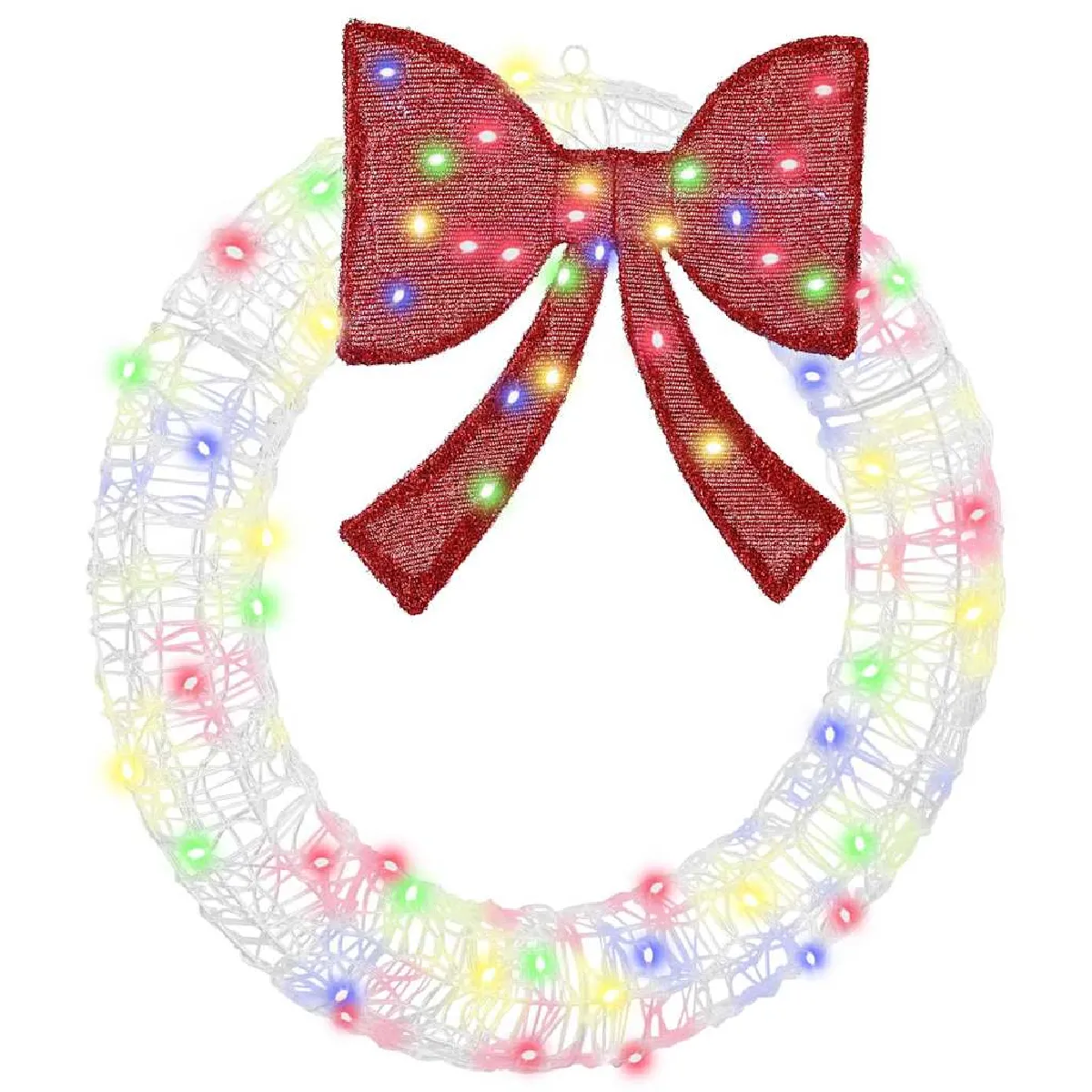 vidaXL Couronne avec des lumières à LED 75 cm Acrylique