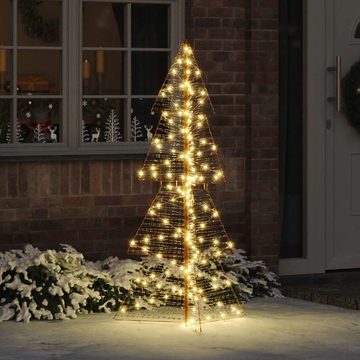 vidaXL Sapin de Noël avec 160 LED chaud 150 cm PET