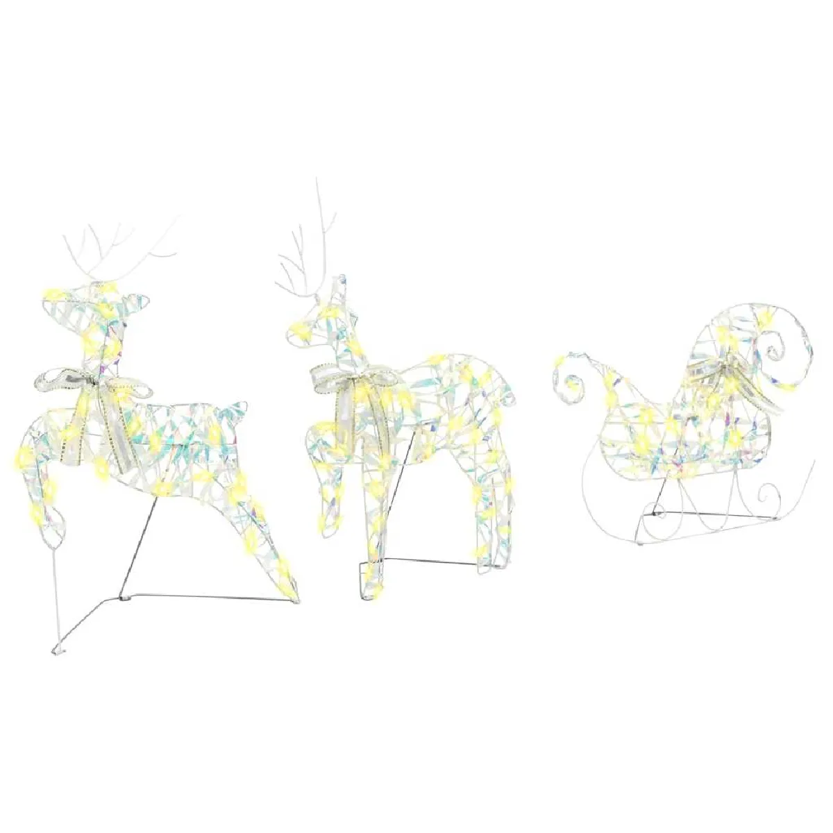 vidaXL Rennes LED avec 60 LED 3 pcs chaud PET - vue 2