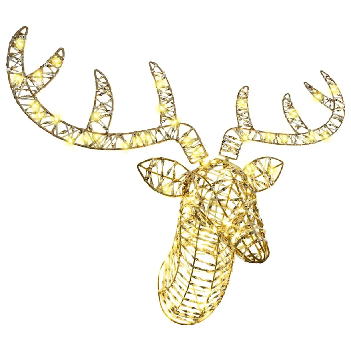 vidaXL Traîneau tiré par un renne chaud 60 cm PET - vue 2