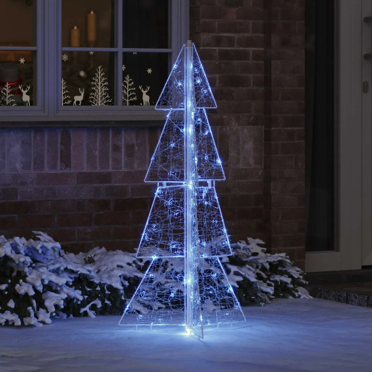 vidaXL Sapin de Noël avec 100 LED 120 cm Acrylique - vue 4