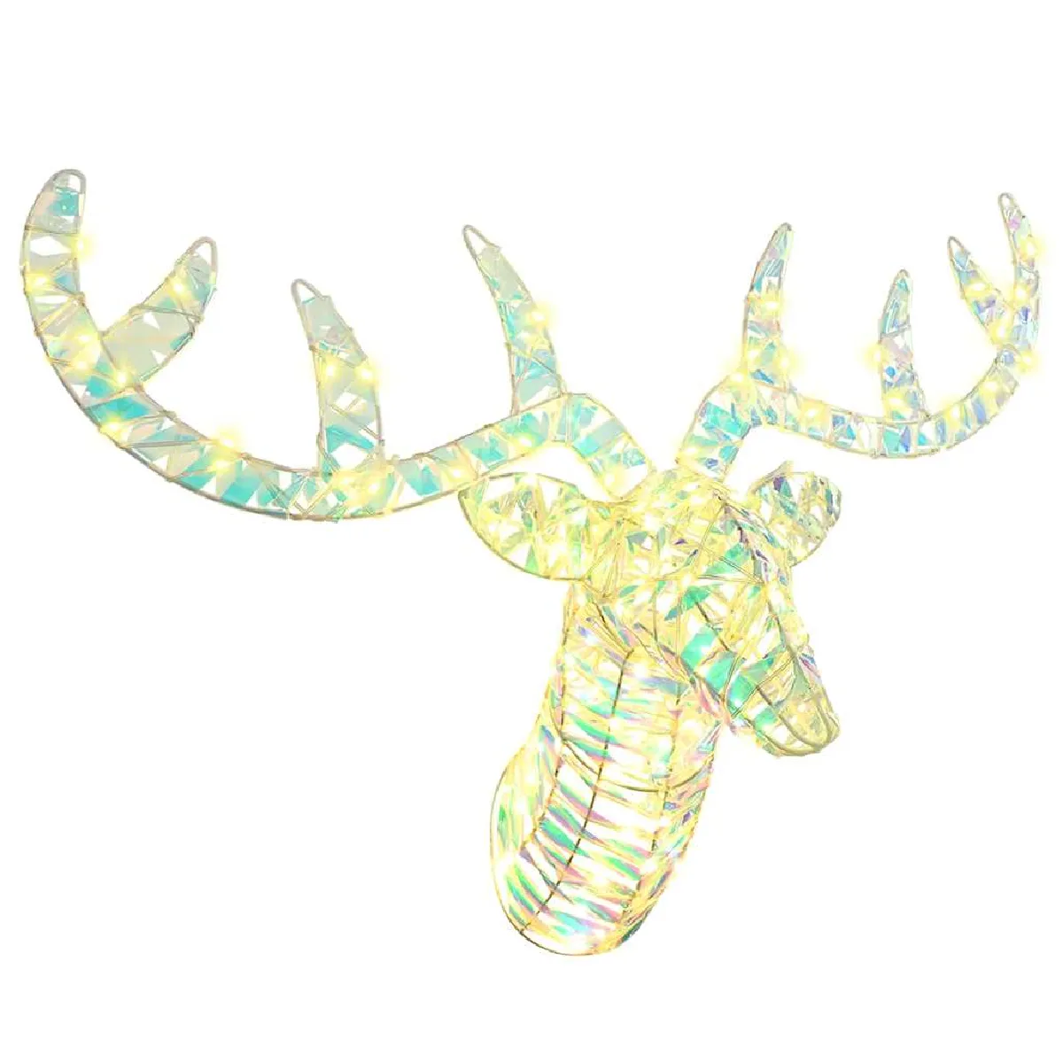 vidaXL Traîneau tiré par un renne chaud 60 cm PET