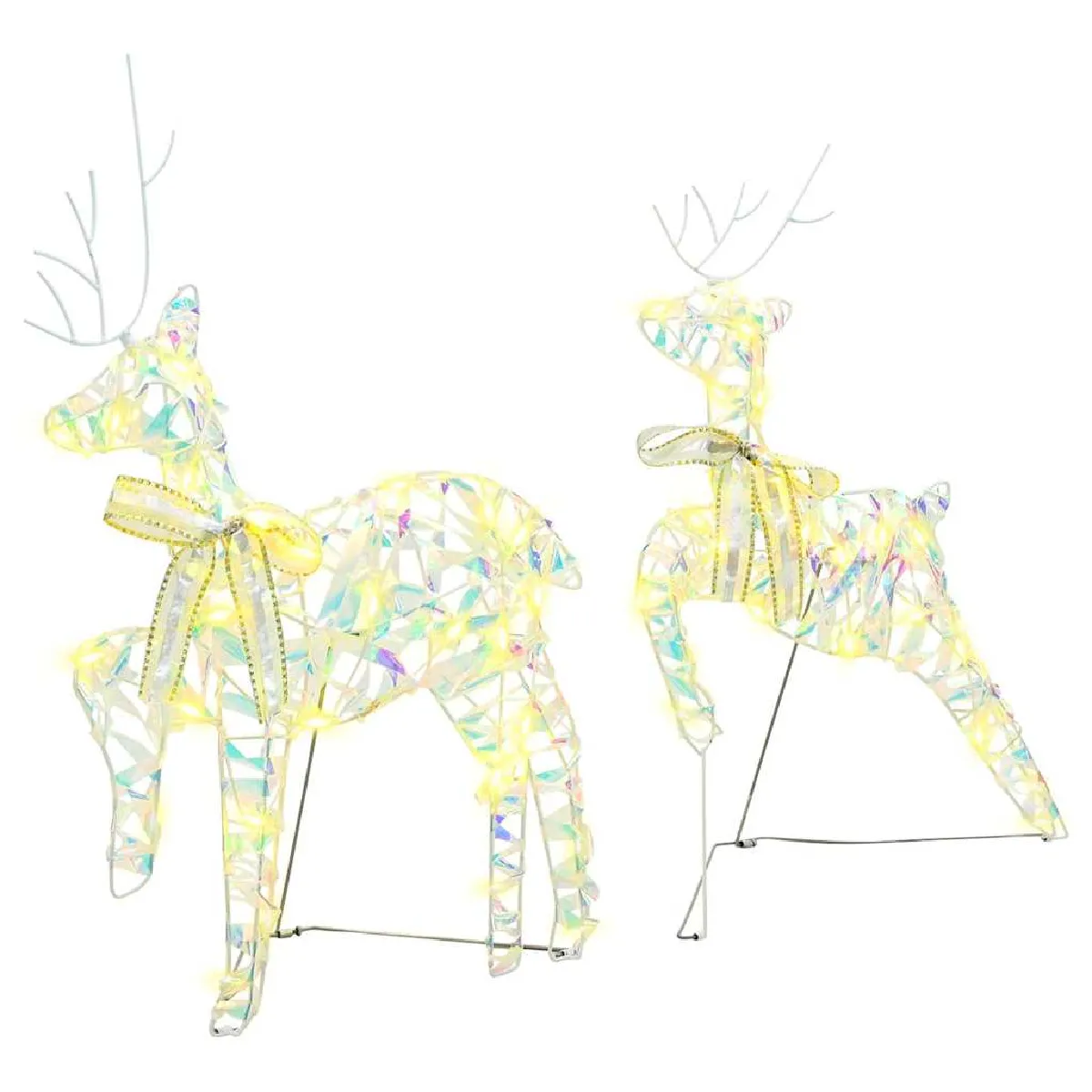 vidaXL Rennes LED avec 40 LED 2 pcs chaud PET - vue 2