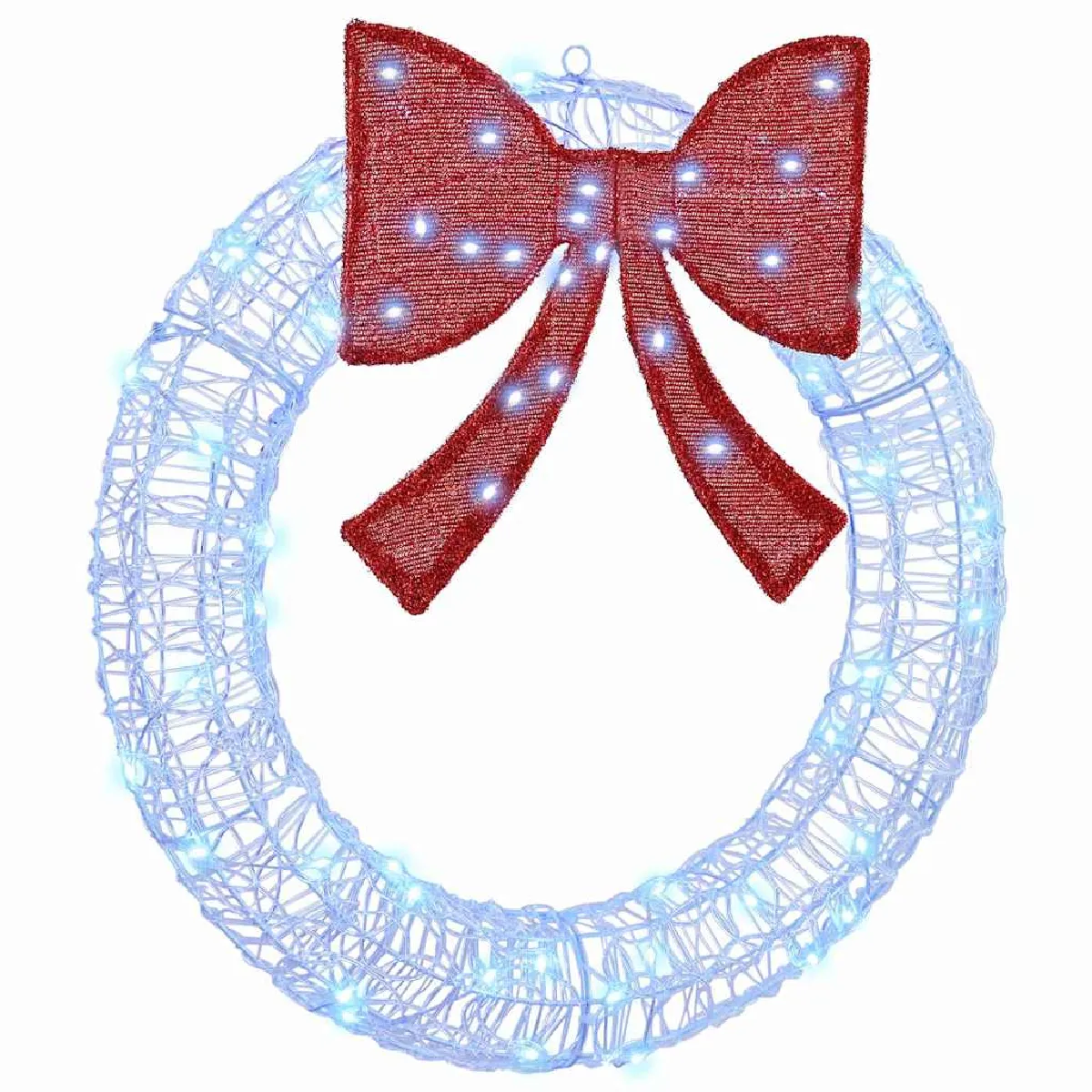 vidaXL Couronne avec des lumières à LED 75 cm Acrylique - vue 2