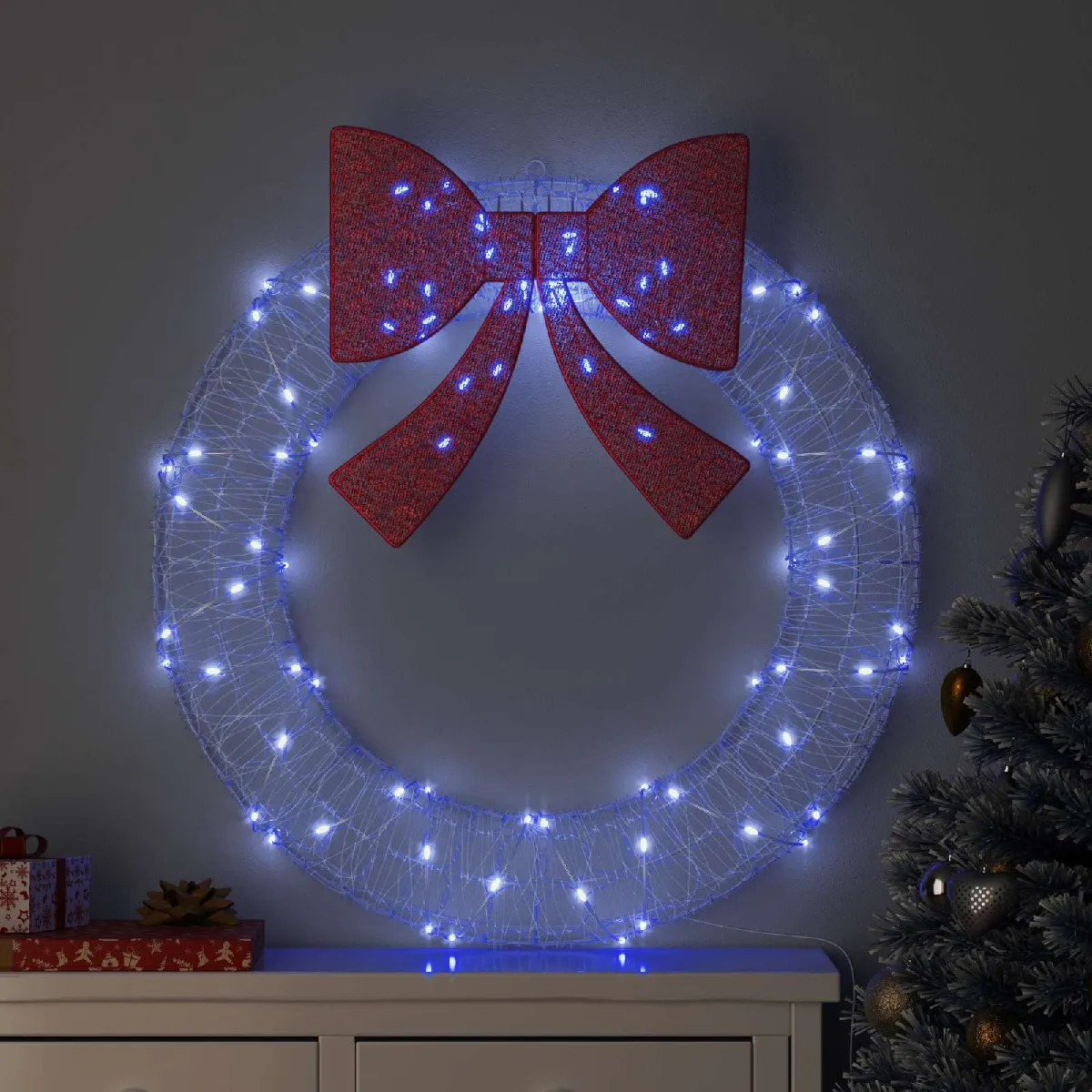 vidaXL Couronne avec des lumières à LED 90 cm Acrylique - vue 2
