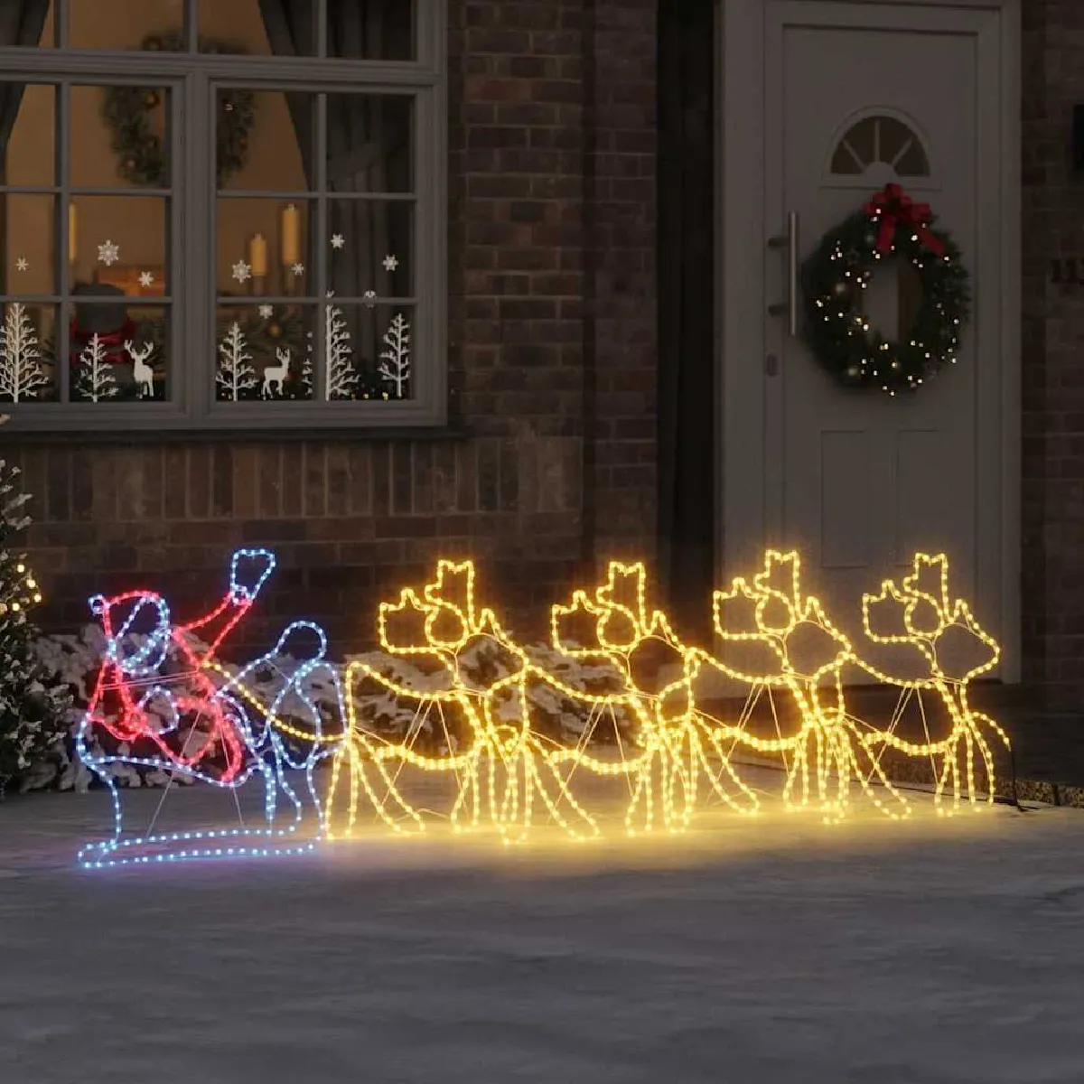 vidaXL Décoration LED de Noël 69 x 79 cm PVC