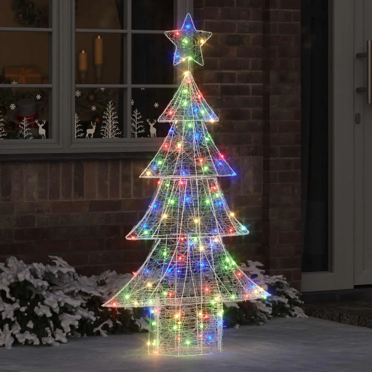 vidaXL Sapin de Noël avec 160 LED 150 cm Acrylique - vue 4