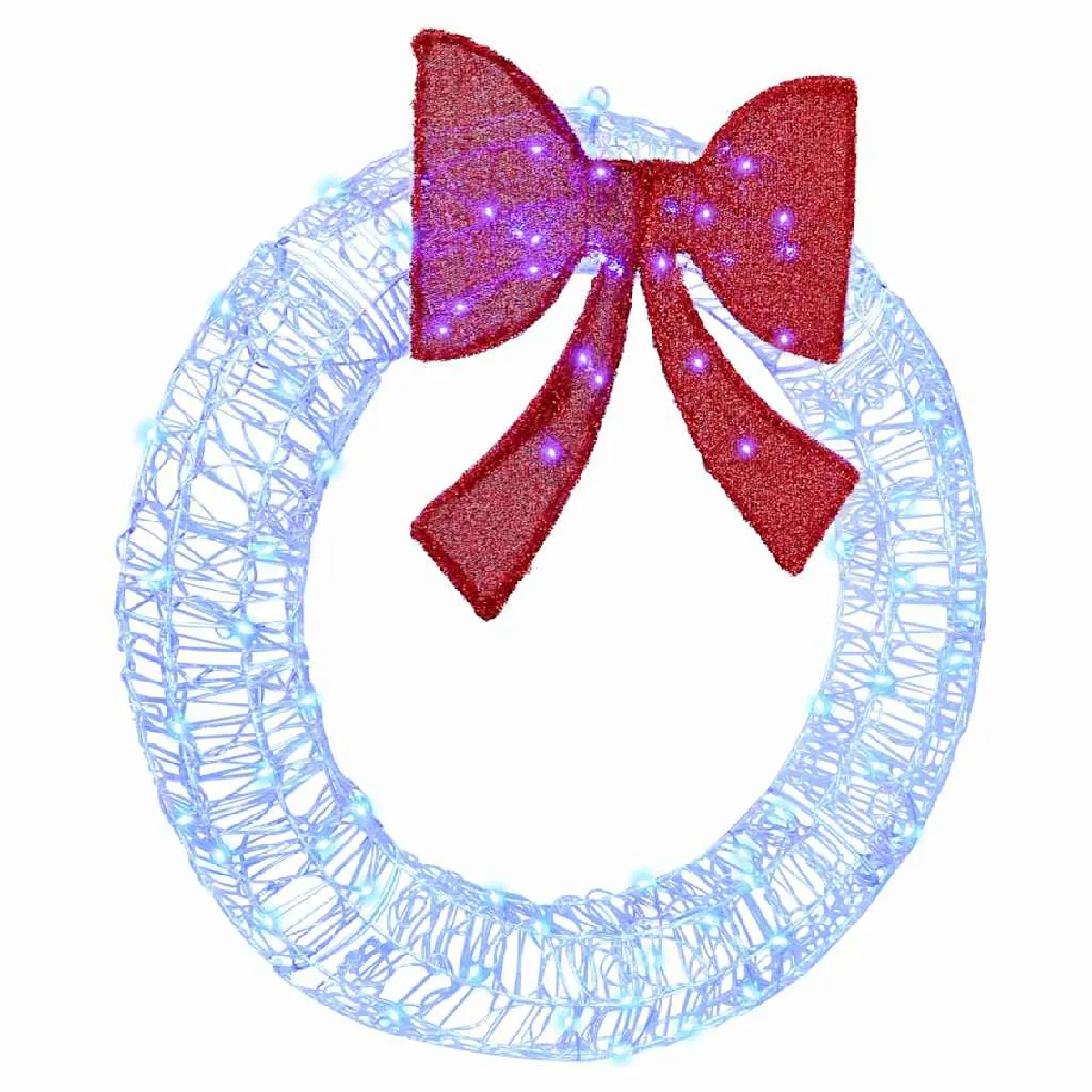 vidaXL Couronne avec des lumières à LED 90 cm Acrylique - vue 2